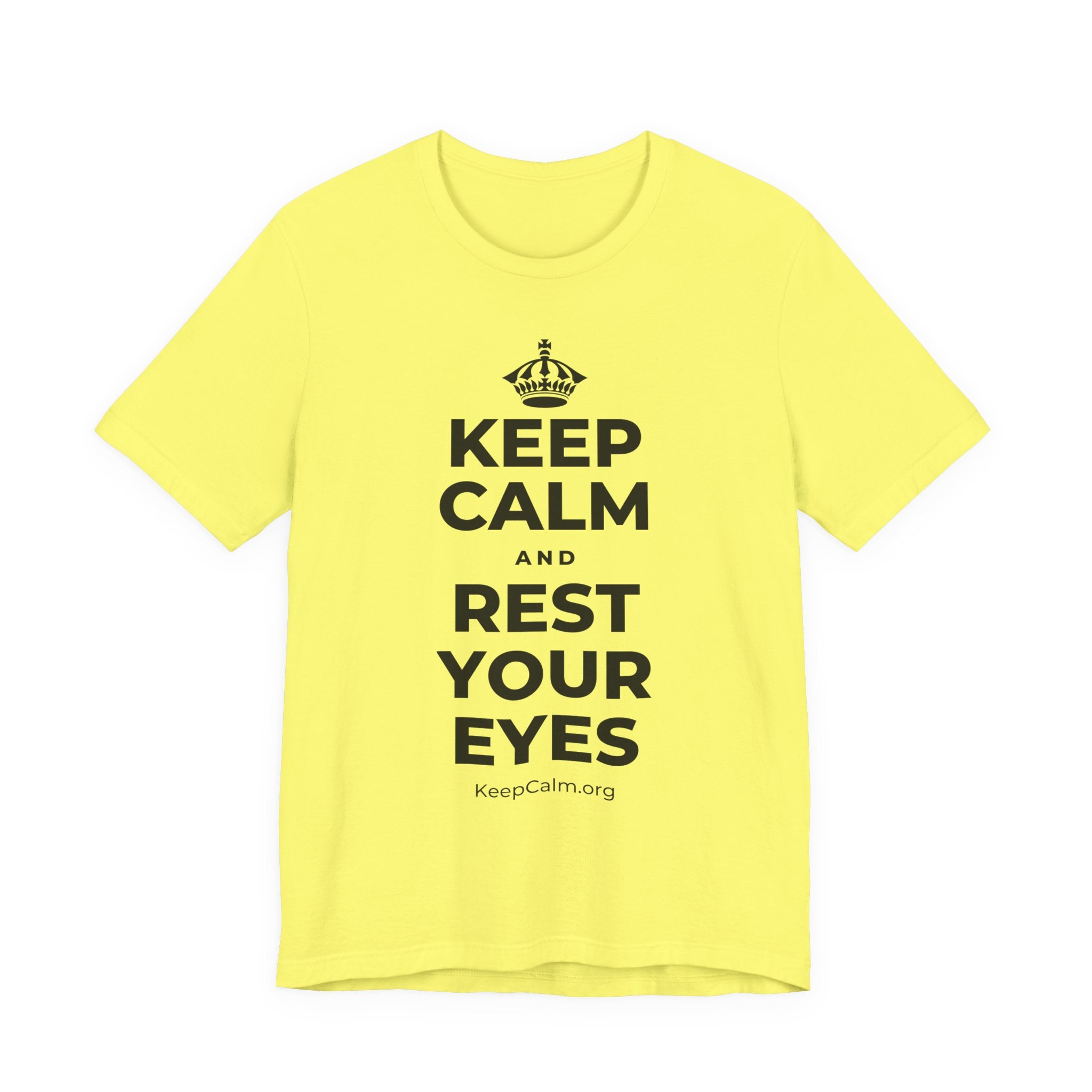 KEEP CALM AND REST YOUR EYES T-Shirt (Soft Cream–Heather Mauve)