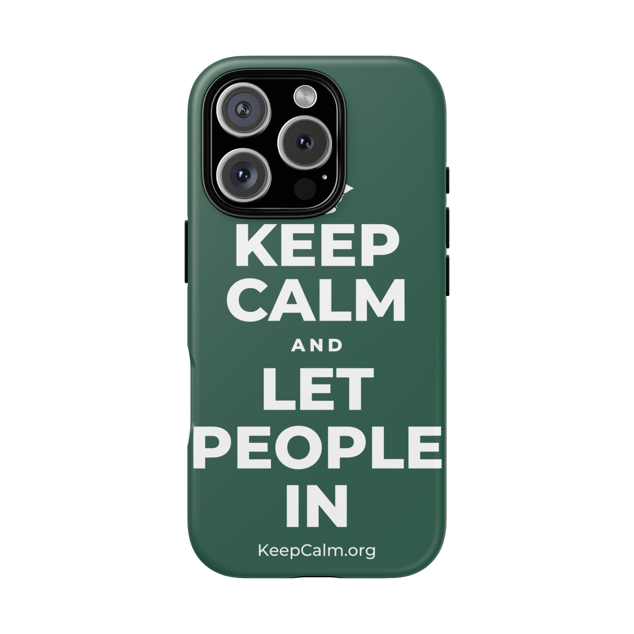 KEEP CALM AND LET PEOPLE IN Phone Case