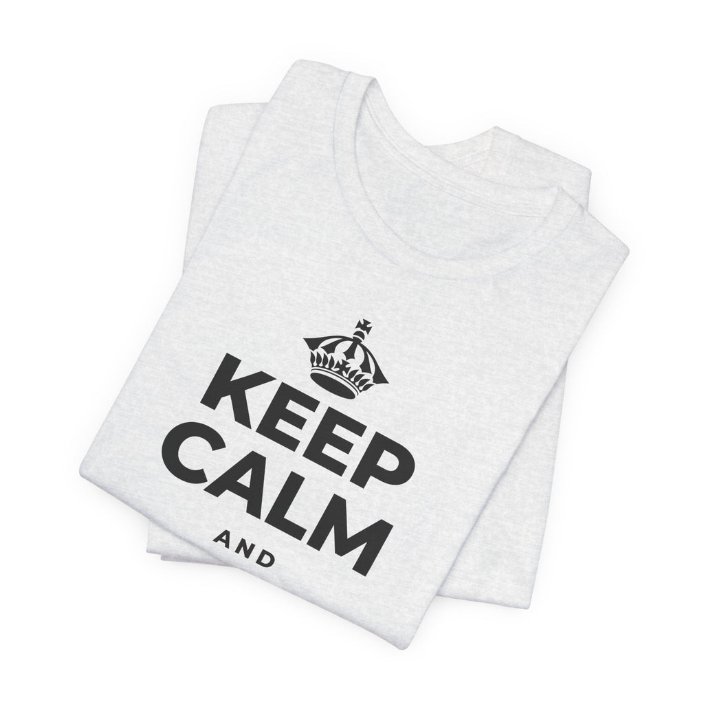 KEEP CALM AND UNCLENCH T-Shirt (Soft Cream–Heather Mauve)