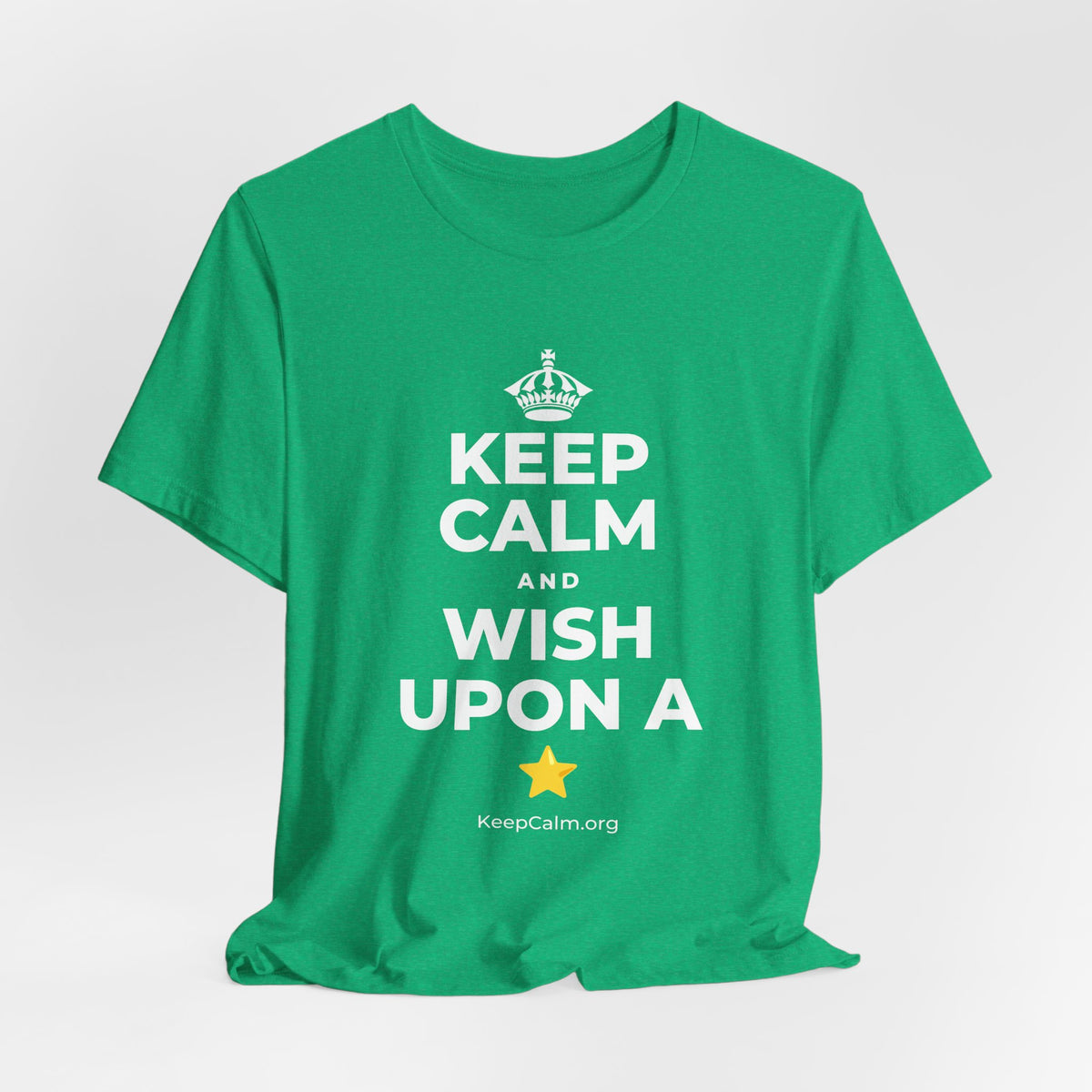 KEEP CALM AND WISH UPON A ⭐ T-Shirt (Baby Blue–Silver)