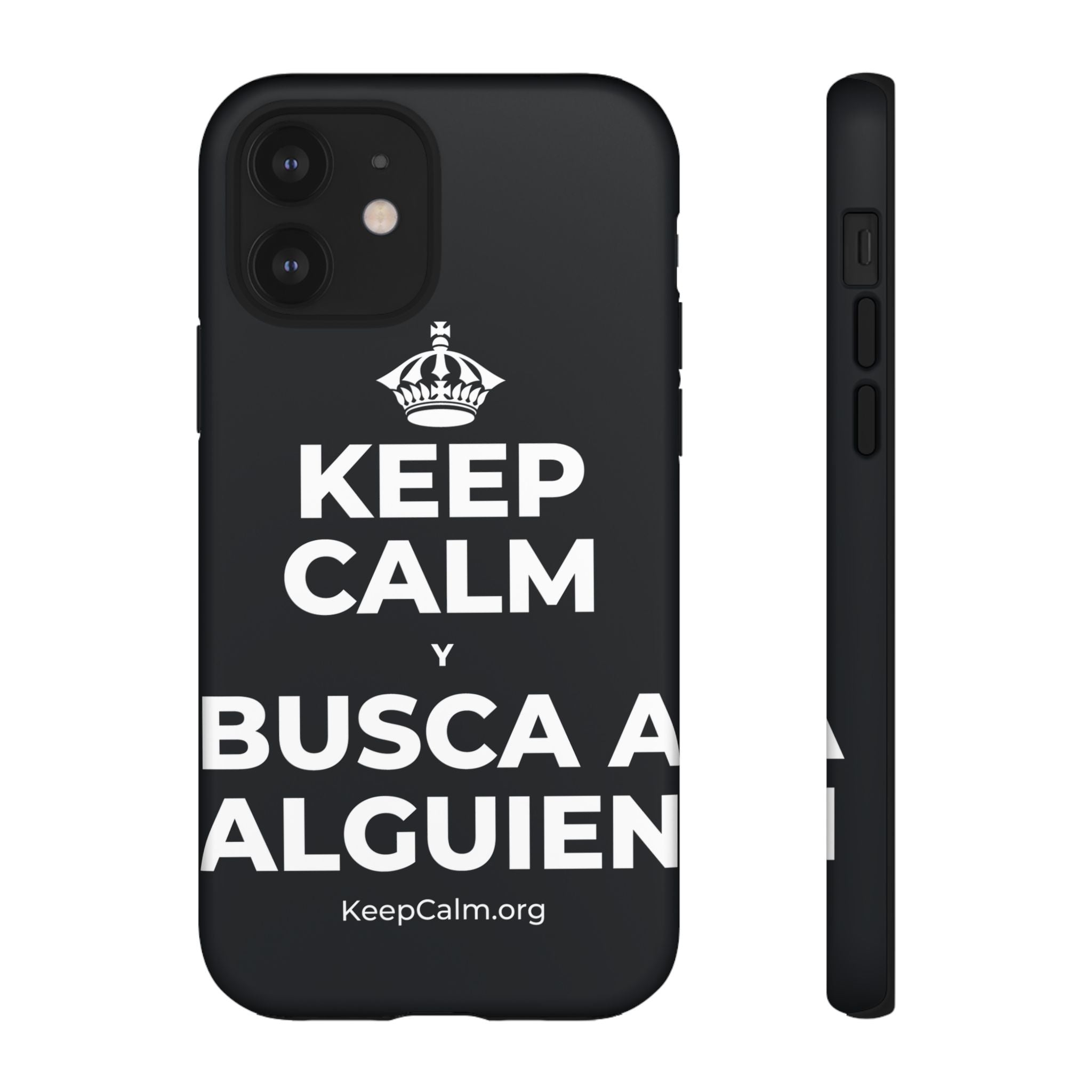 KEEP CALM Y BUSCA A ALGUIEN Phone Case (Dark)