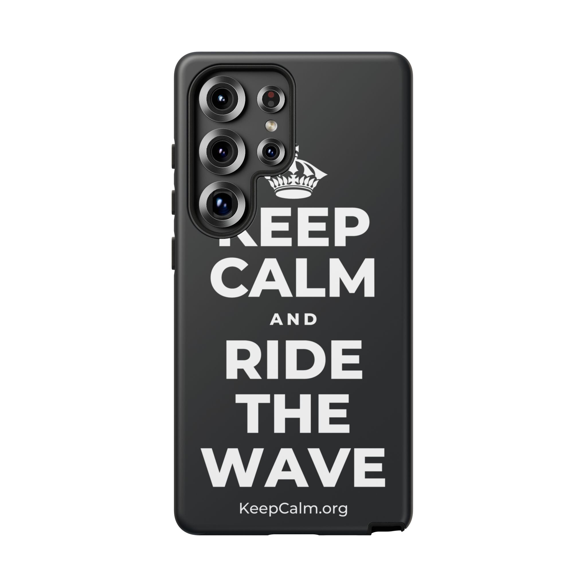 KEEP CALM AND RIDE THE WAVE Phone Case (Dark)