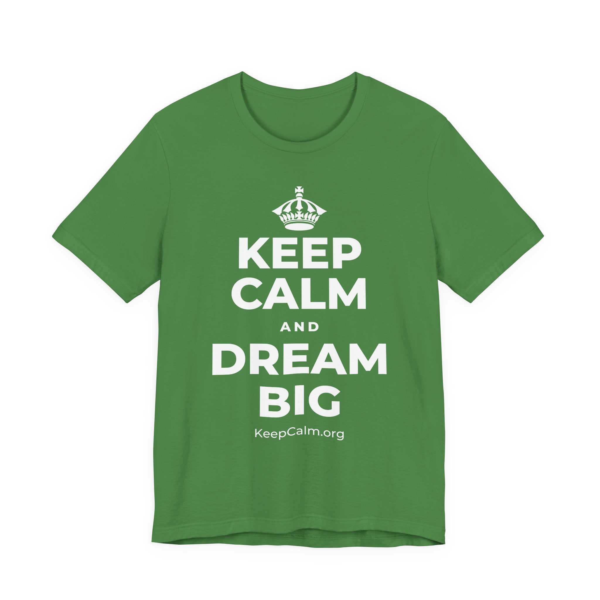 KEEP CALM AND DREAM BIG T-Shirt (Baby Blue–Silver)