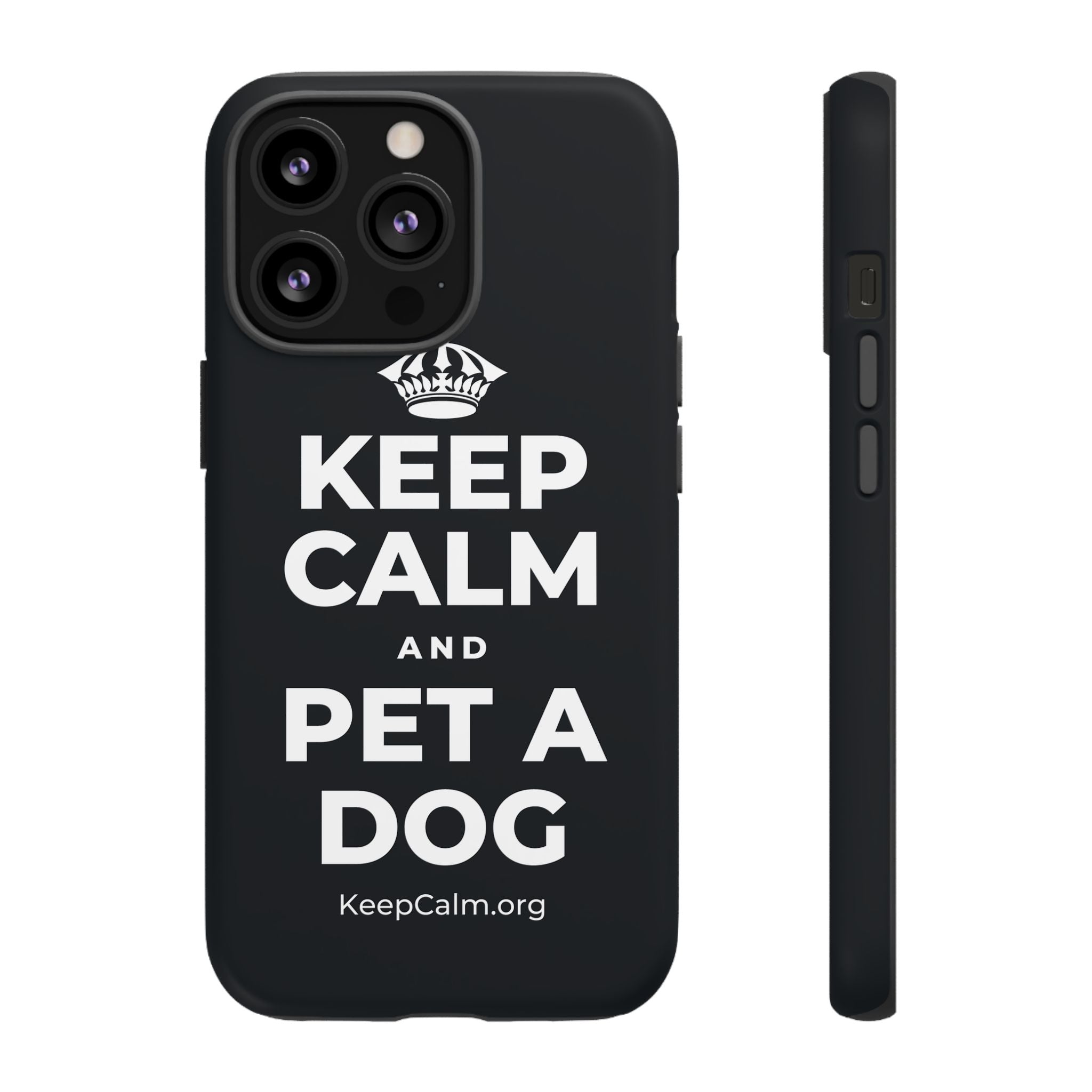 KEEP CALM AND PET A DOG Phone Case (Dark)