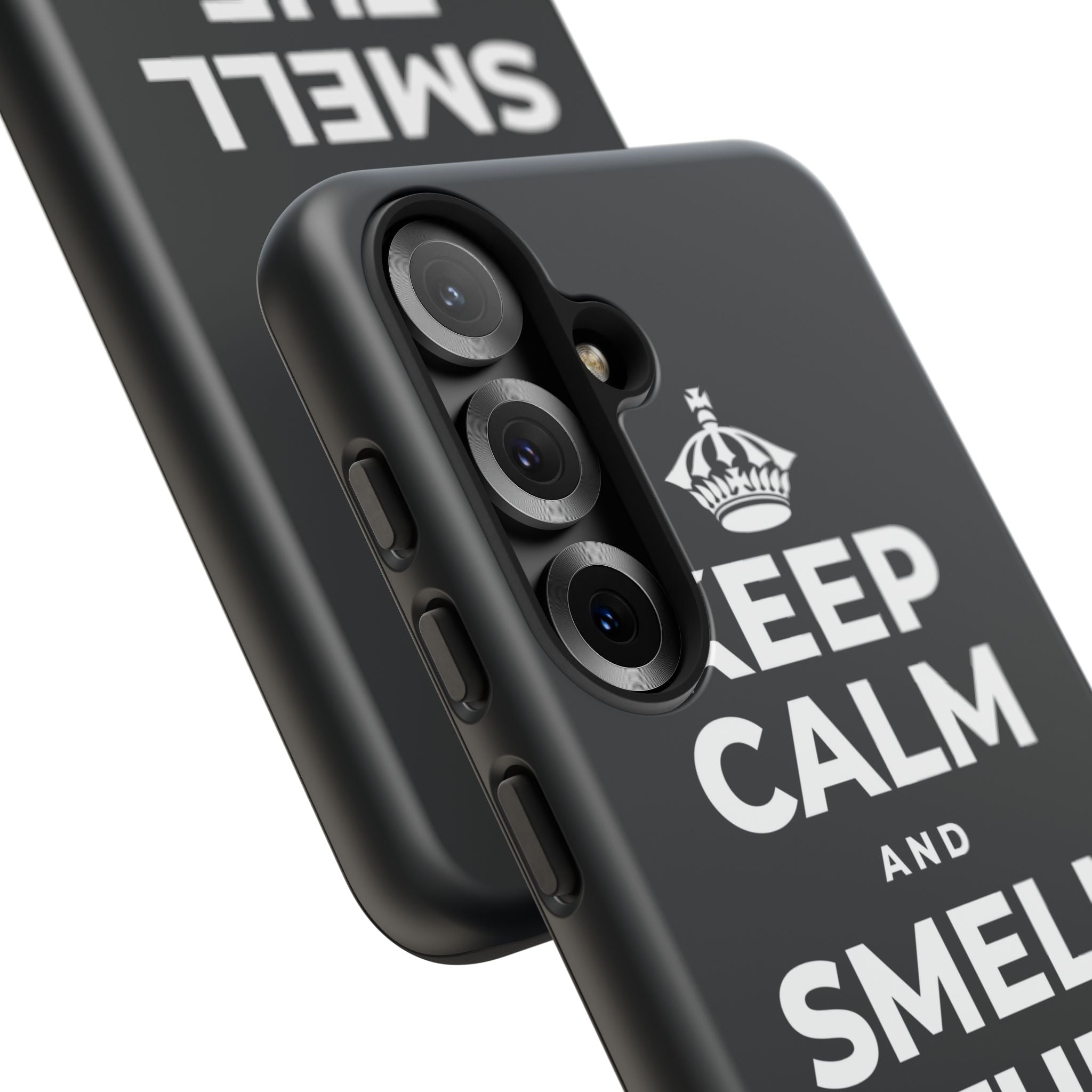 KEEP CALM AND SMELL THE FRESH AIR Phone Case (Dark)
