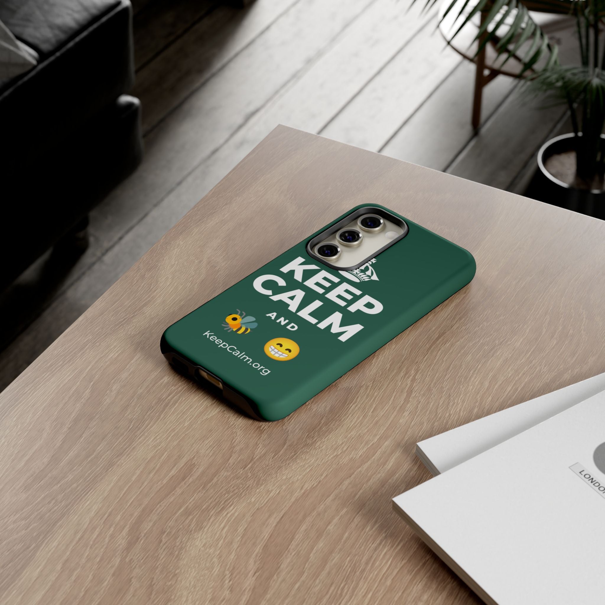 KEEP CALM AND BEE HAPPY Phone Case