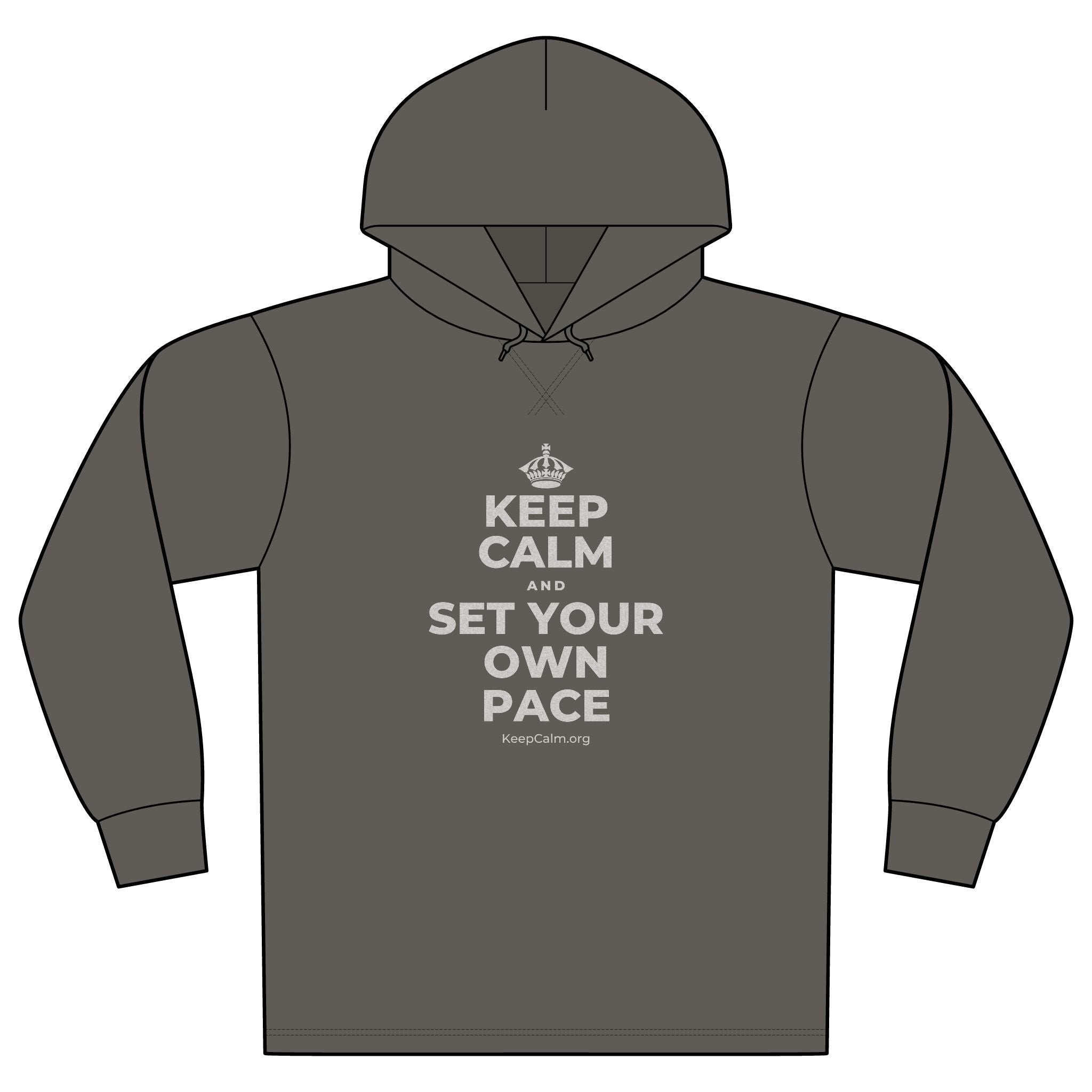 KEEP CALM AND SET YOUR OWN PACE Organic Hoodie Tee
