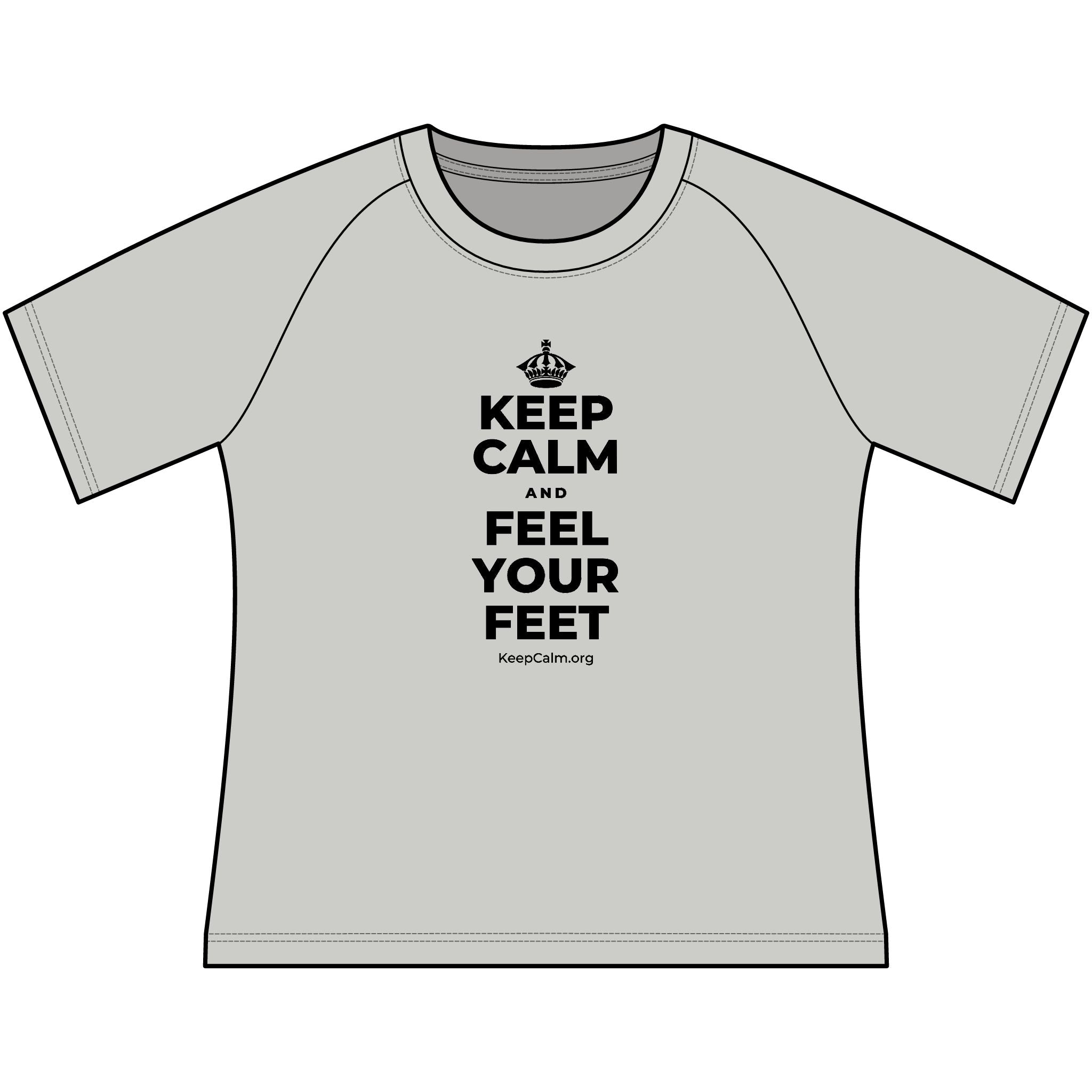 KEEP CALM AND FEEL YOUR FEET Women's Raglan Tee
