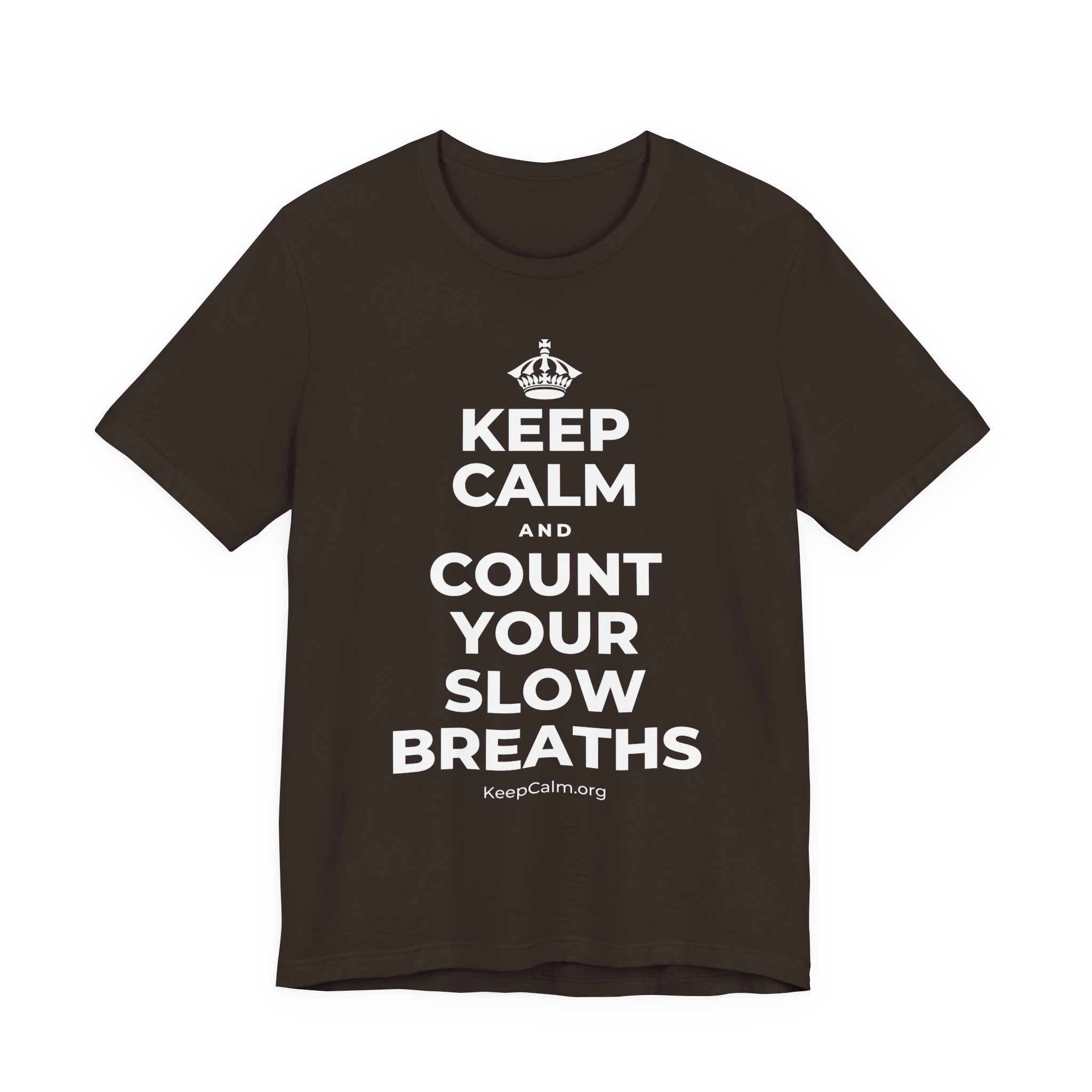 KEEP CALM AND COUNT YOUR SLOW BREATHS T-Shirt (Soft Cream–Heather Mauve)
