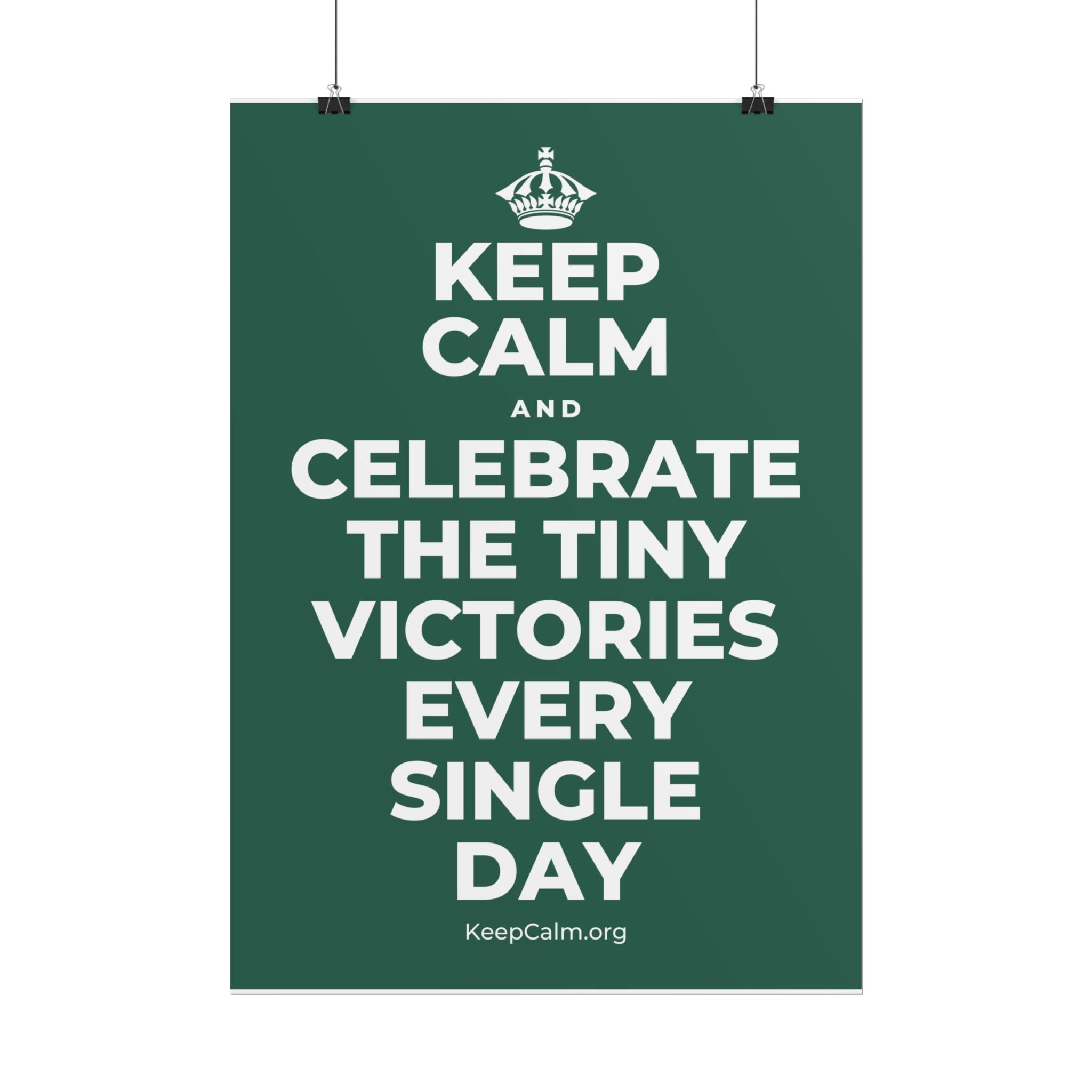 KEEP CALM AND CELEBRATE THE TINY VICTORIES EVERY SINGLE DAY Poster