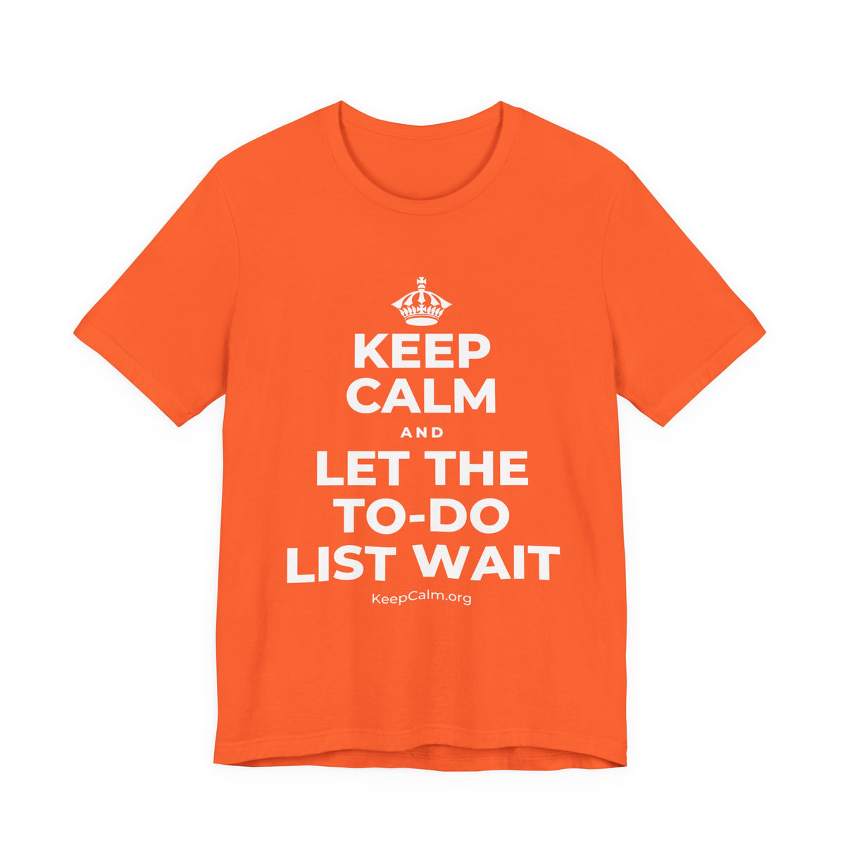 KEEP CALM AND LET THE TO-DO LIST WAIT T-Shirt (Baby Blue–Silver)
