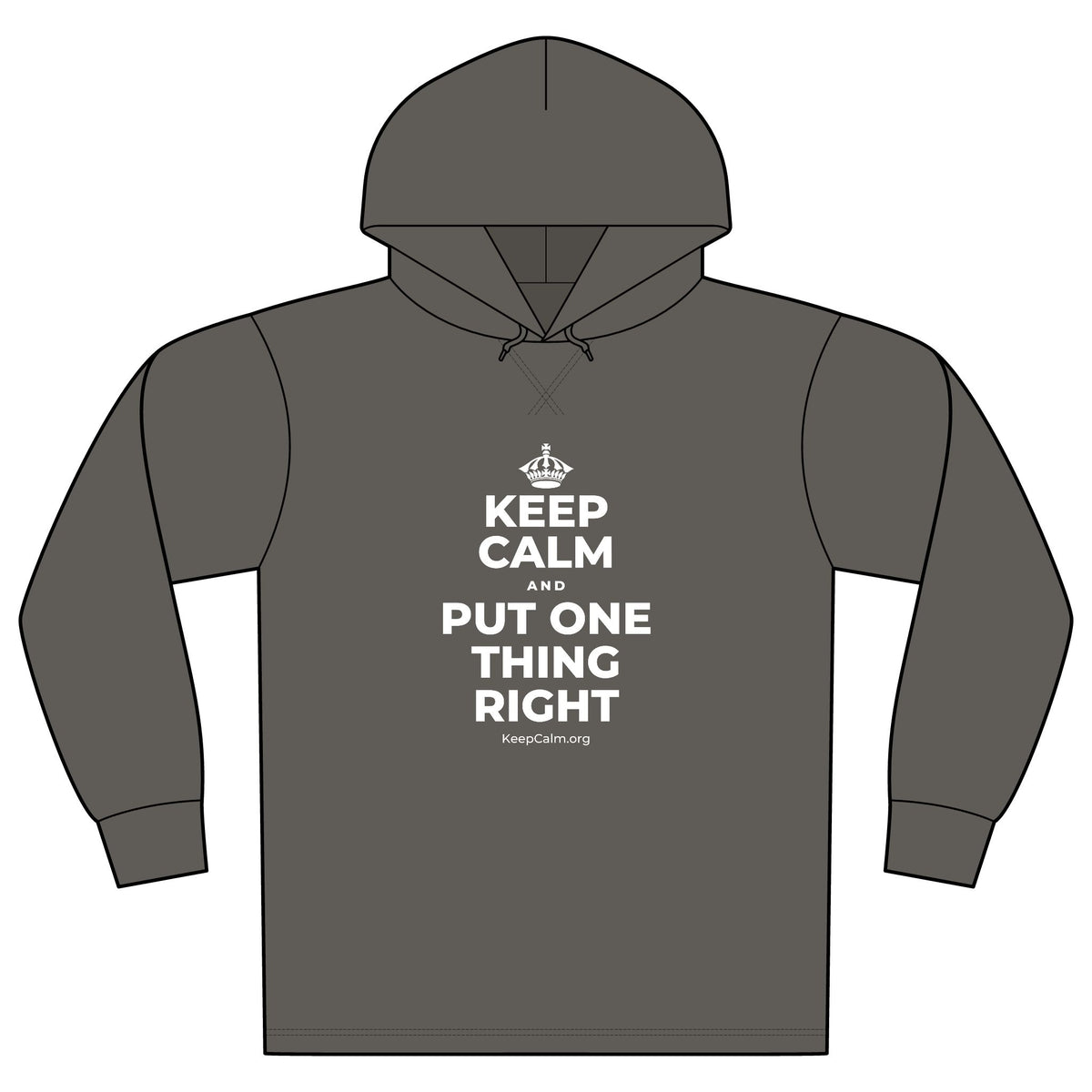 KEEP CALM AND PUT ONE THING RIGHT Organic Hoodie Tee