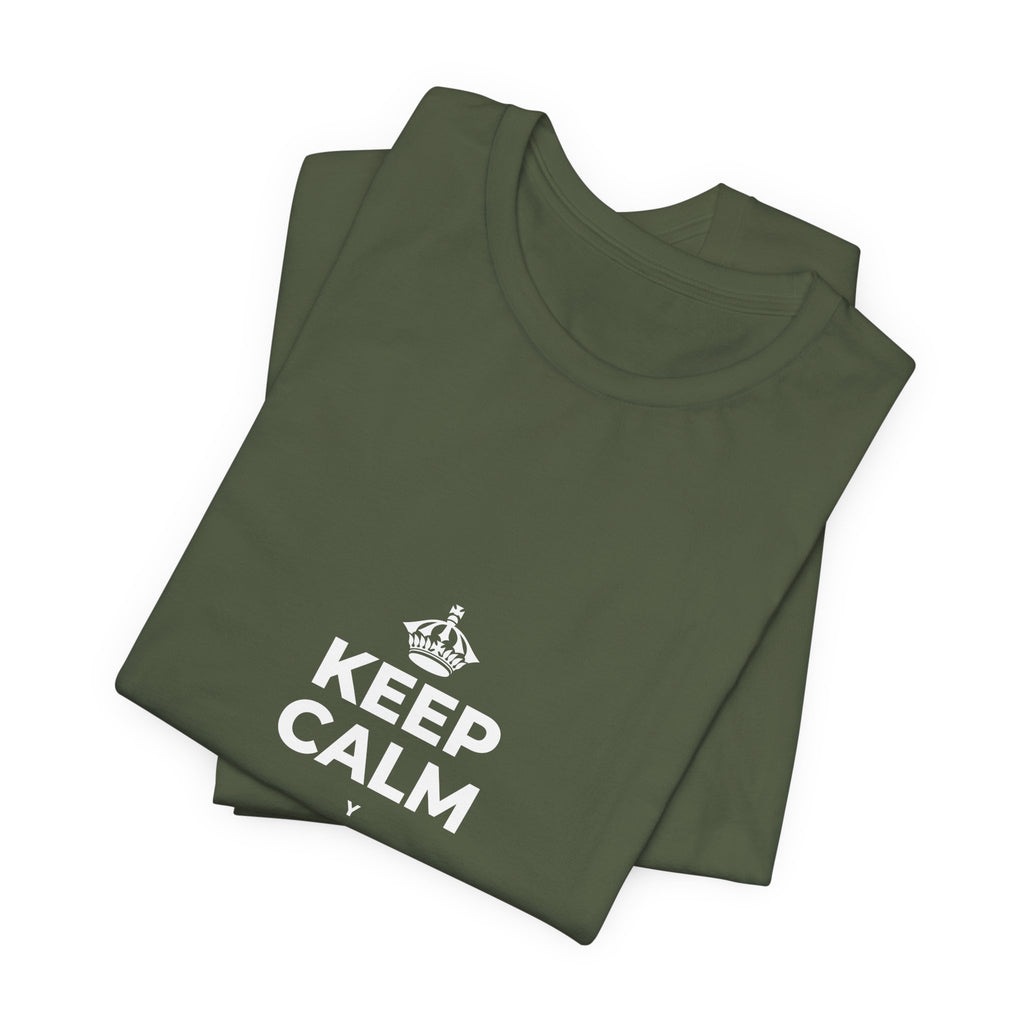 KEEP CALM Y SIGUE SIENDO PRINCIPIANTE T-Shirt (Military Green–Autumn)