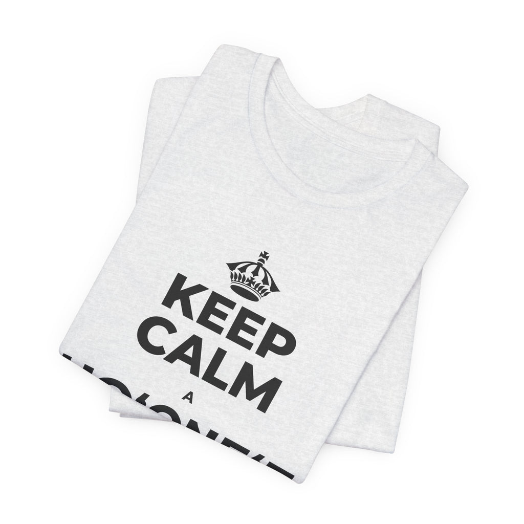 KEEP CALM A HOʻONEʻE I KOU KINO T-Shirt (Soft Cream–Heather Mauve)