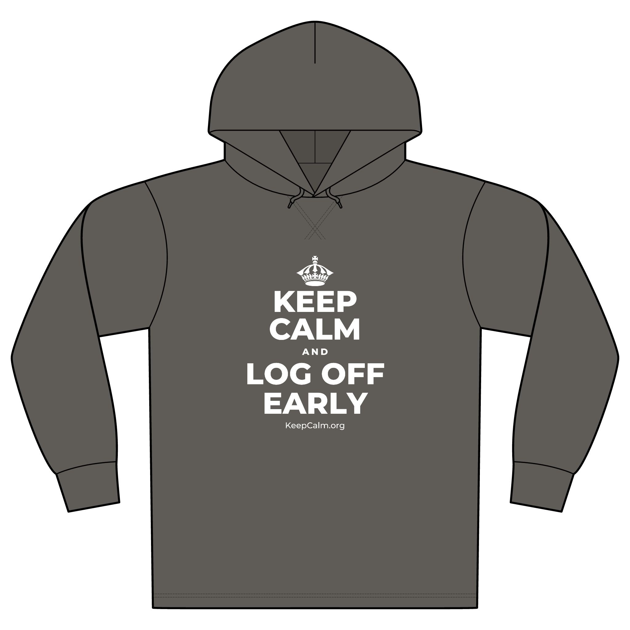 KEEP CALM AND LOG OFF EARLY Organic Hoodie Tee