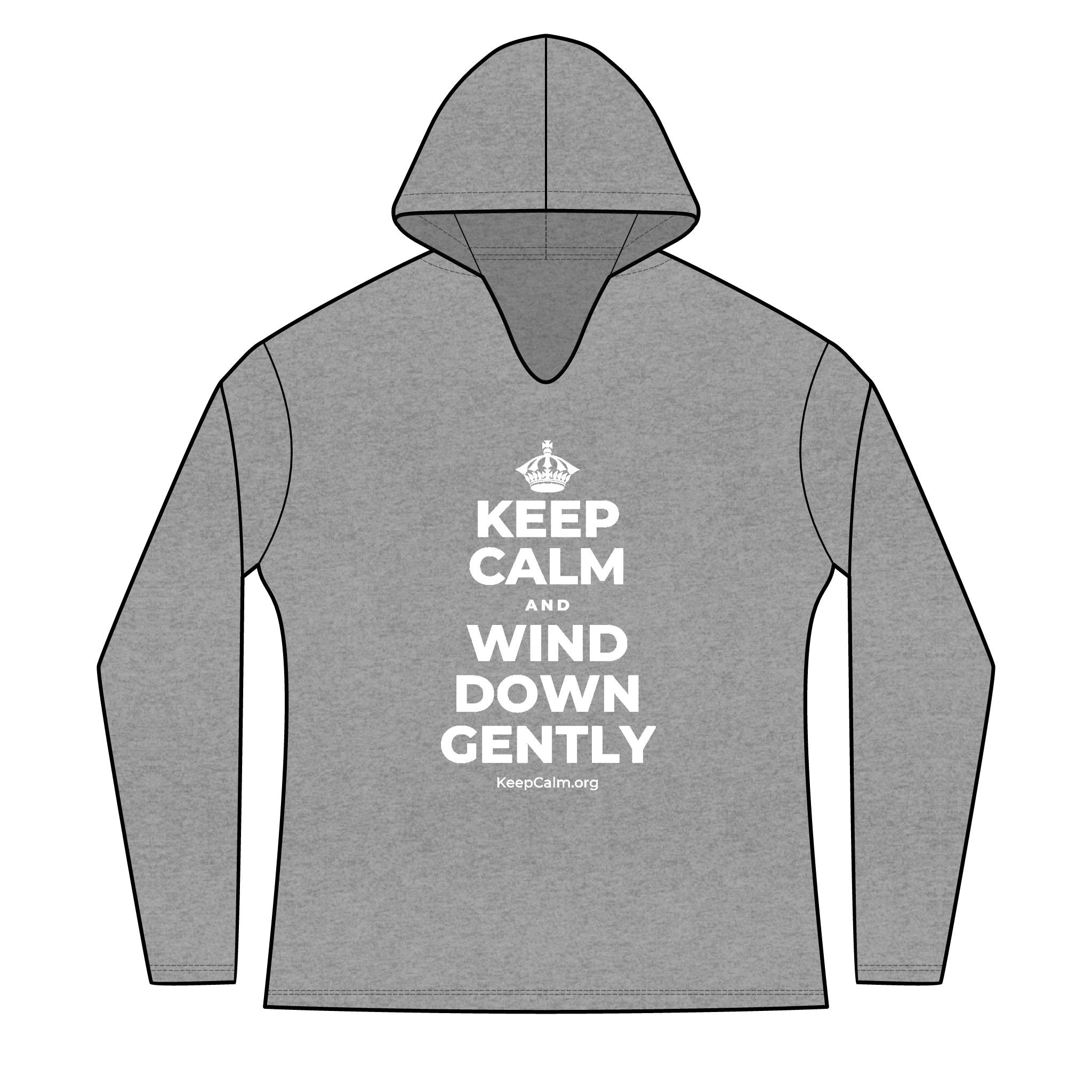 KEEP CALM AND WIND DOWN GENTLY Women's Long Sleeve Hoodie