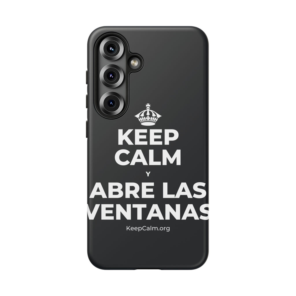 KEEP CALM Y ABRE LAS VENTANAS Phone Case (Dark)