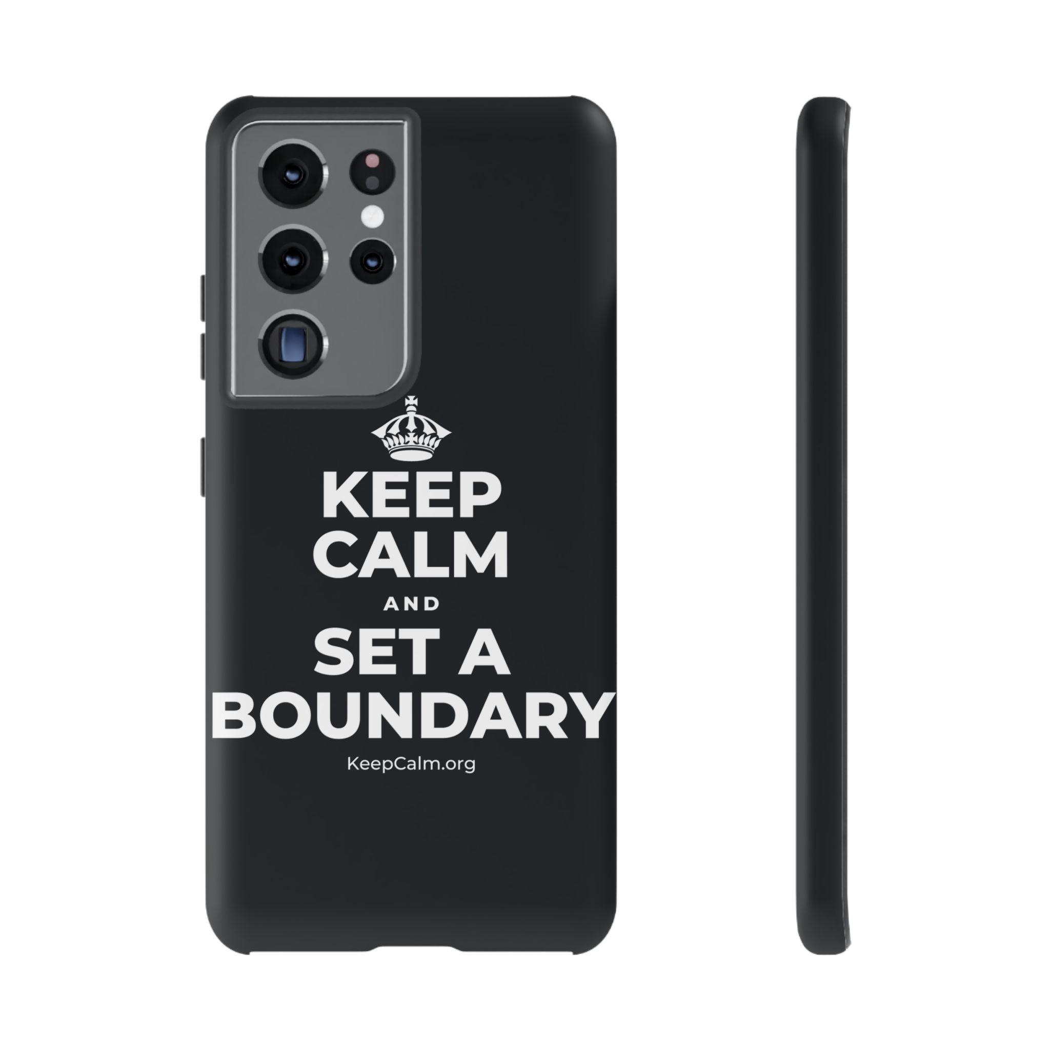 KEEP CALM AND SET A BOUNDARY Phone Case (Dark)