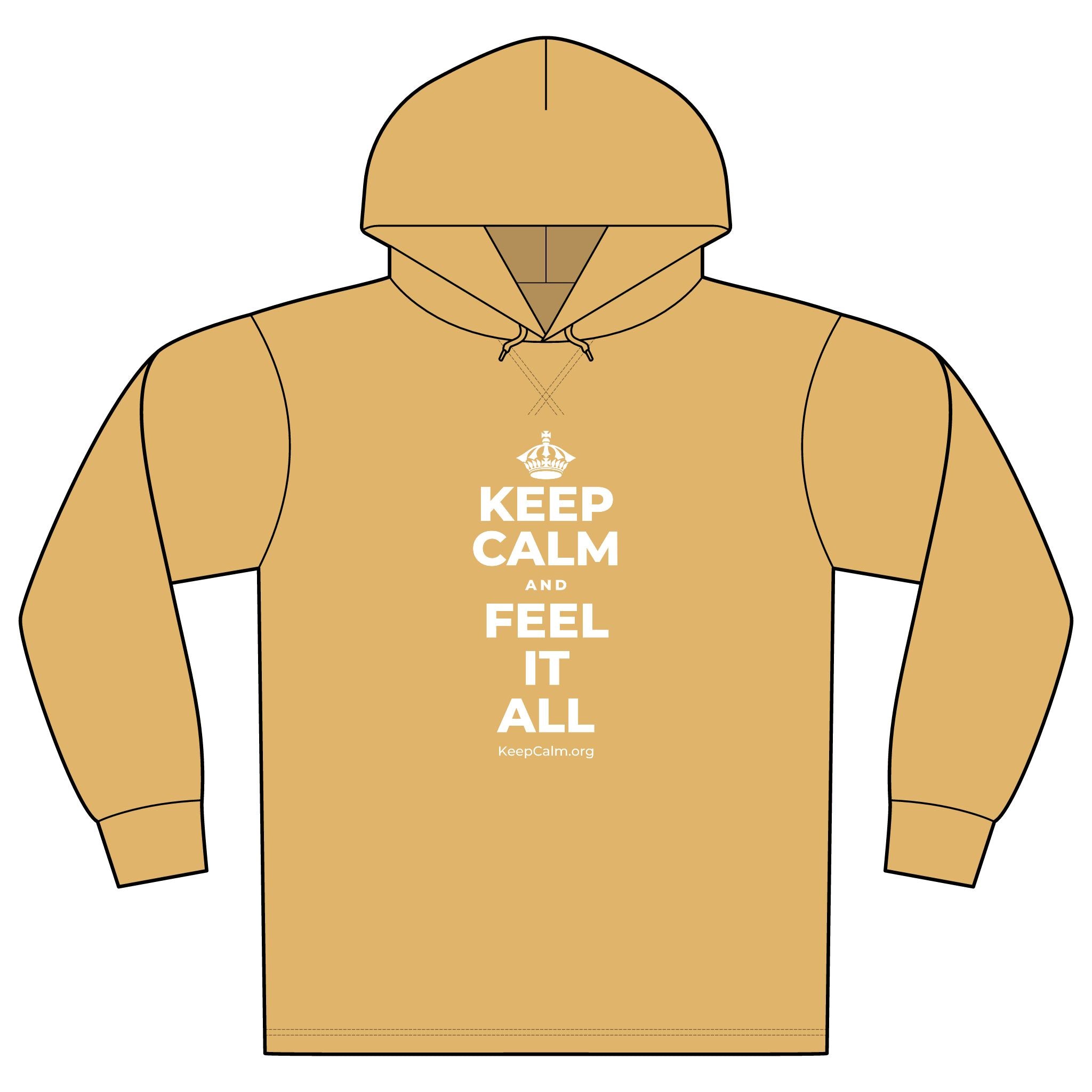 KEEP CALM AND FEEL IT ALL Organic Hoodie Tee