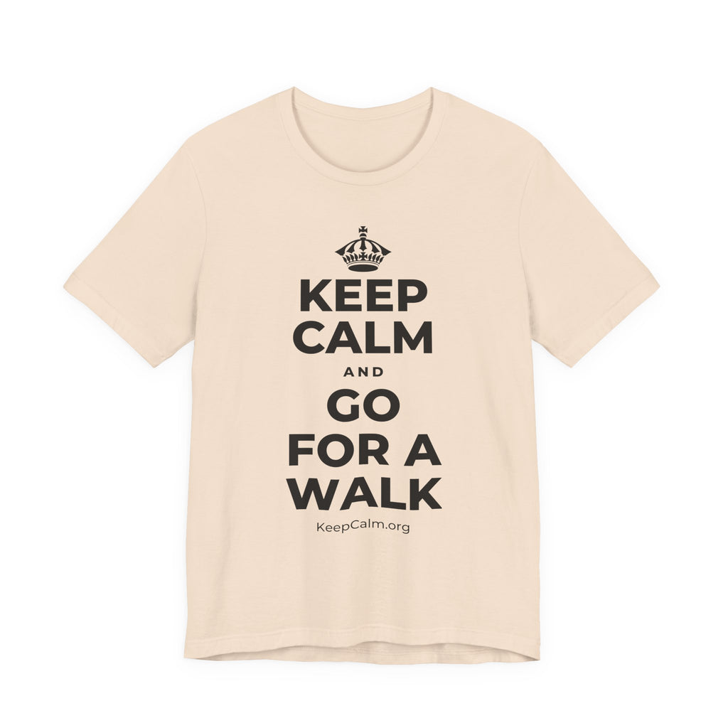 KEEP CALM AND GO FOR A WALK T-Shirt (Soft Cream–Heather Mauve)