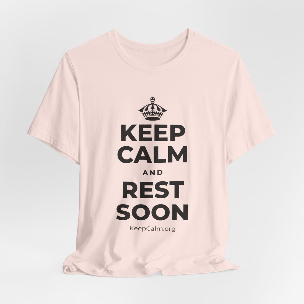 KEEP CALM AND REST SOON T-Shirt (Soft Cream–Heather Mauve)