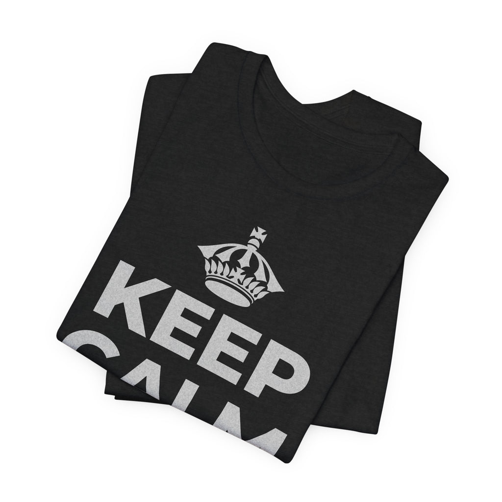 KEEP CALM AND 相信好事正在路上 T-Shirt (White–Asphalt)