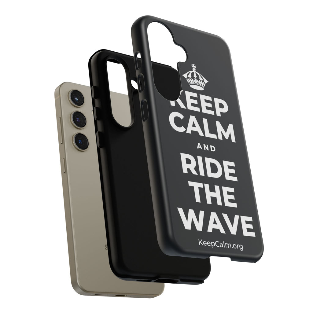 KEEP CALM AND RIDE THE WAVE Phone Case (Dark)