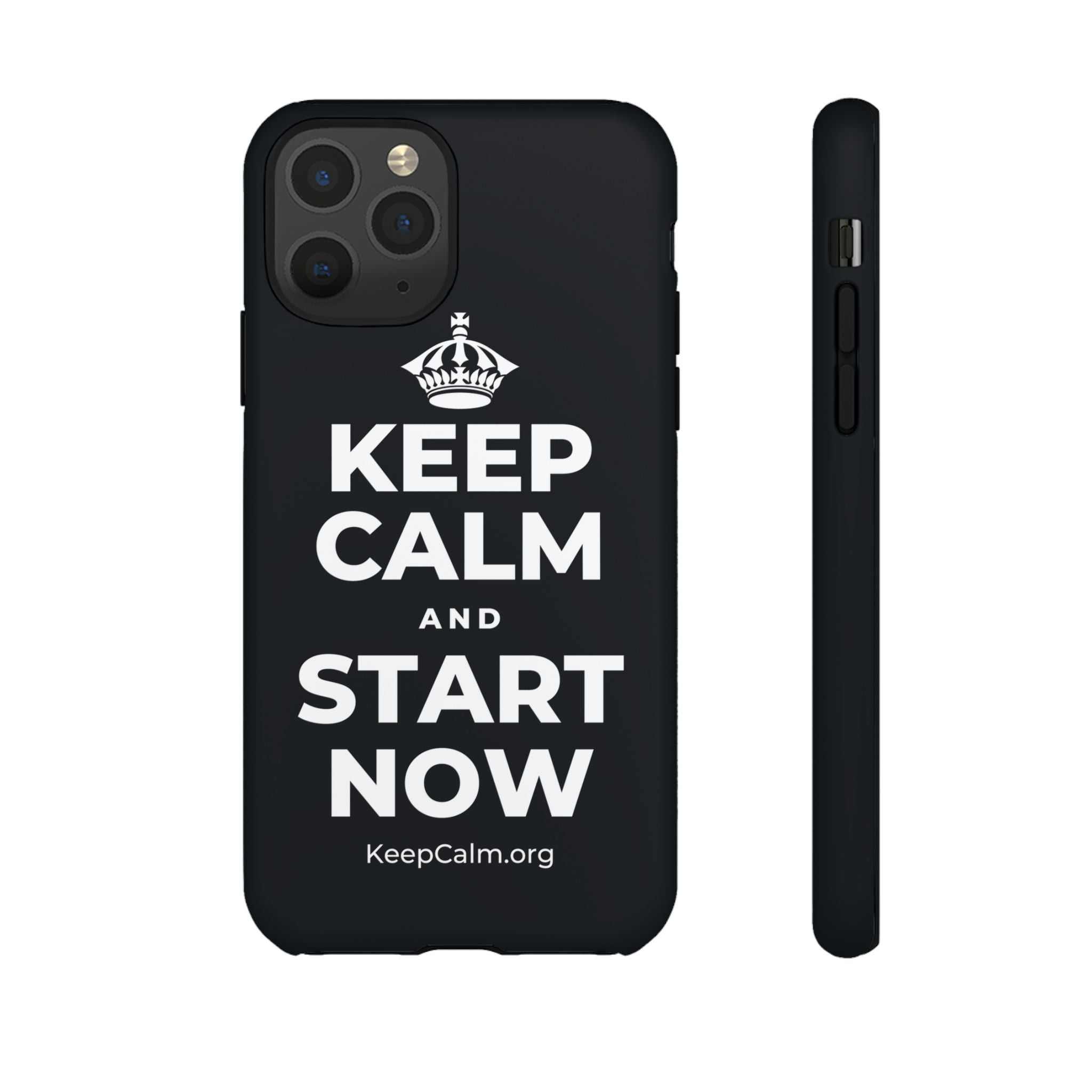 KEEP CALM AND START NOW Phone Case (Dark)