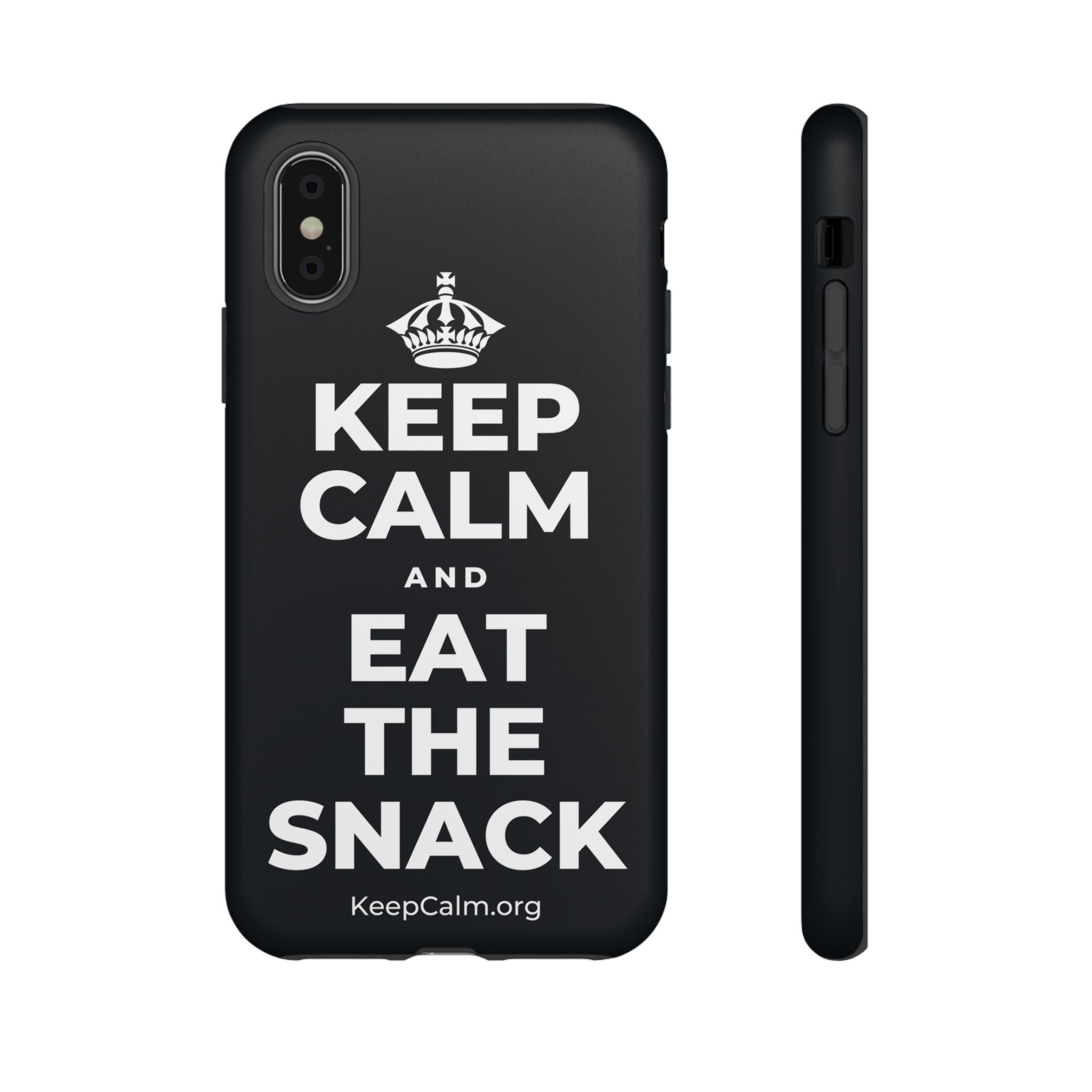KEEP CALM AND EAT THE SNACK Phone Case (Dark)