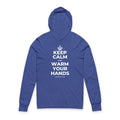 KEEP CALM AND WARM YOUR HANDS Hooded Long Sleeve Tee