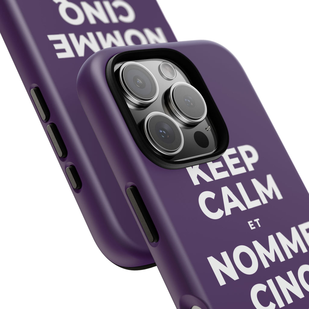 KEEP CALM ET NOMME CINQ CHOSES QUE TU VOIS Phone Case