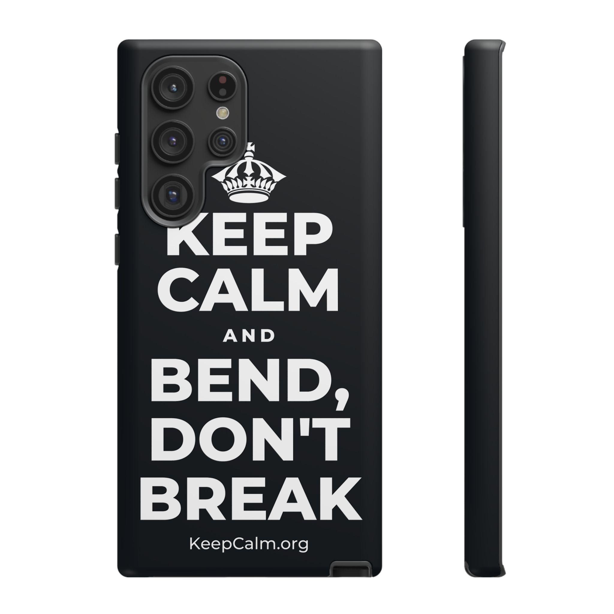 KEEP CALM AND BEND, DON'T BREAK Phone Case (Dark)