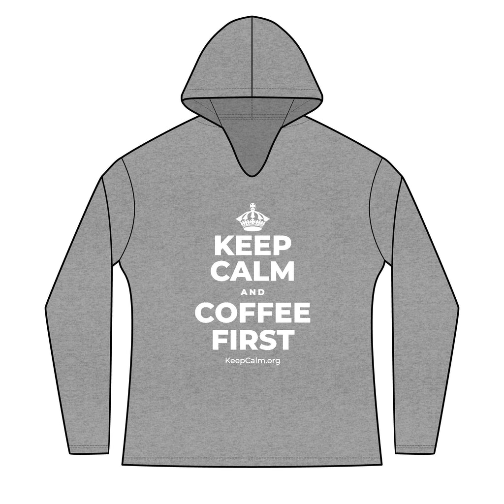 KEEP CALM AND COFFEE FIRST Women's Long Sleeve Hoodie