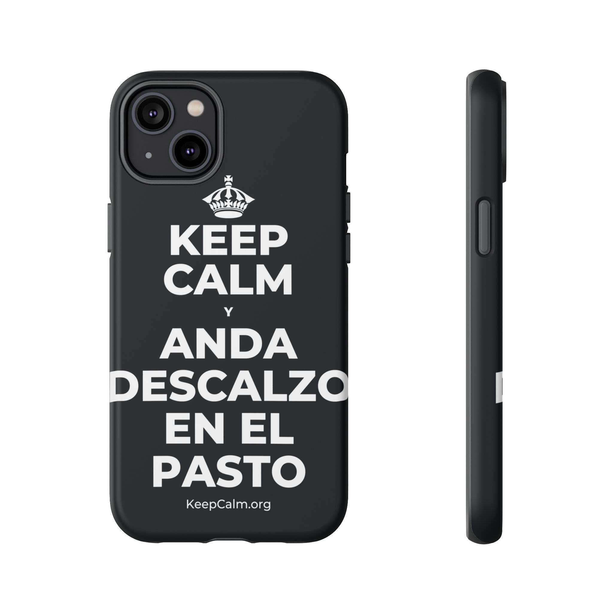 KEEP CALM Y ANDA DESCALZO EN EL PASTO Phone Case (Dark)