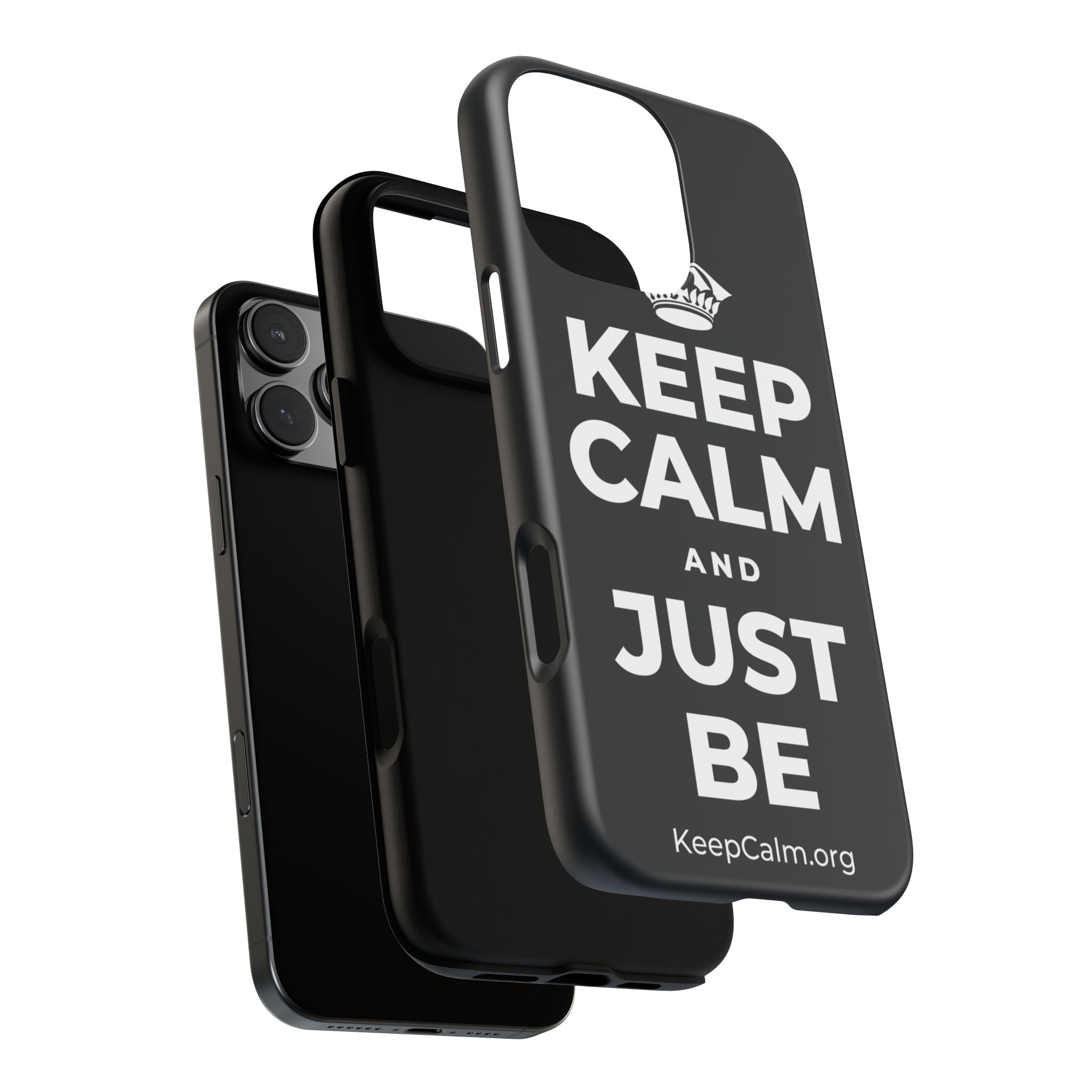 KEEP CALM AND JUST BE Phone Case (Dark)