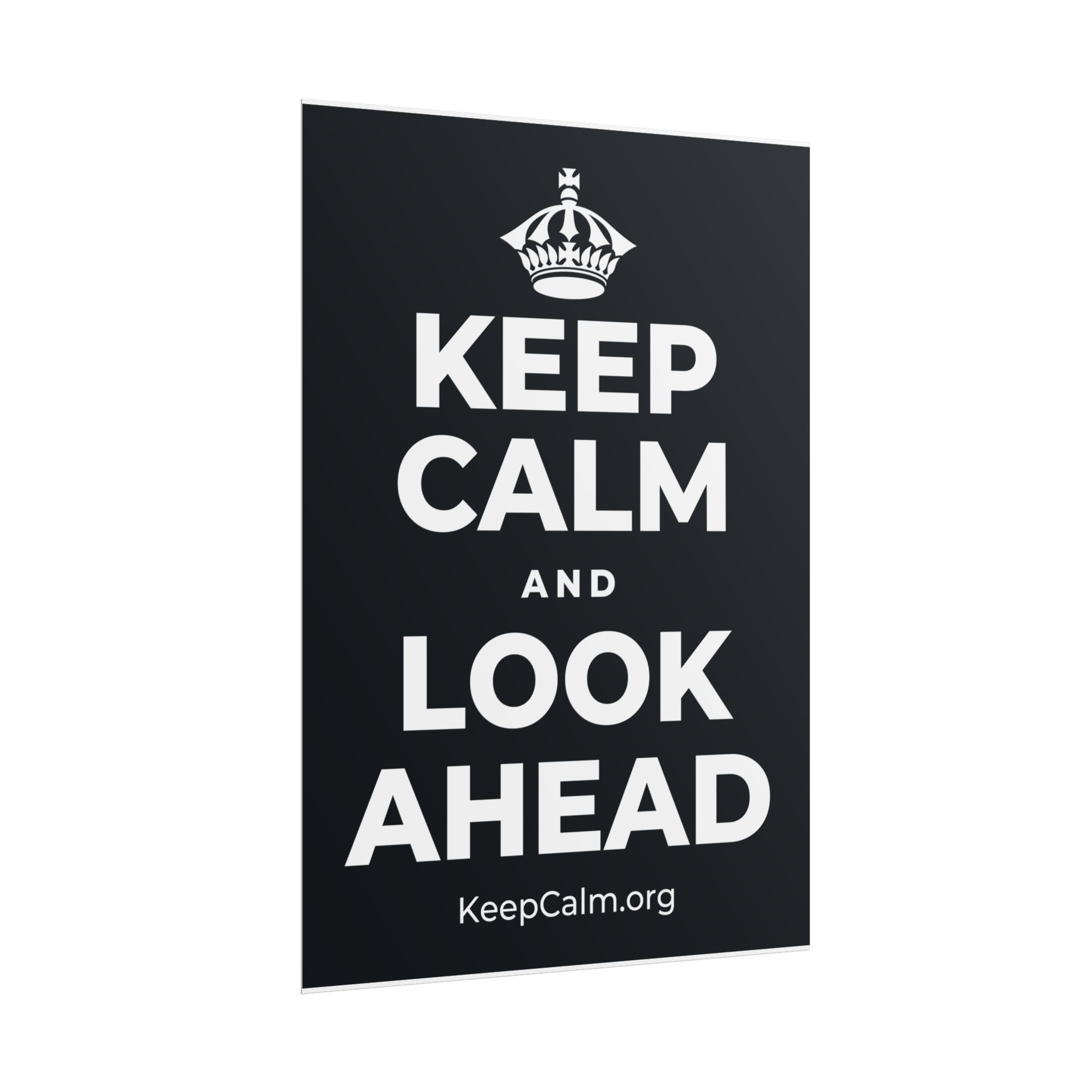 KEEP CALM AND LOOK AHEAD Poster (Dark)