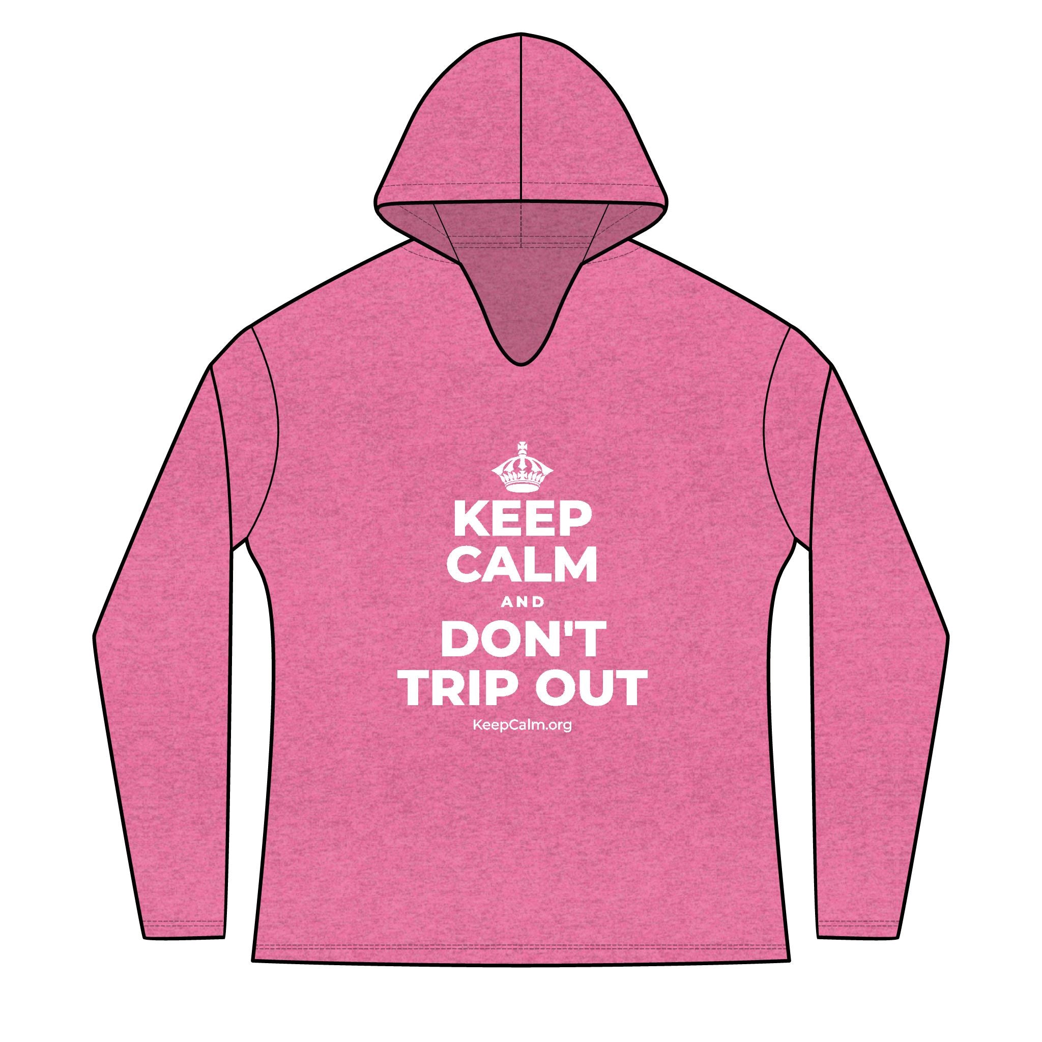 KEEP CALM AND DON'T TRIP OUT Women's Long Sleeve Hoodie
