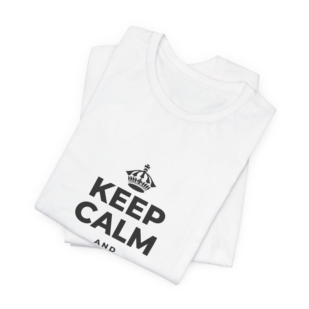 KEEP CALM AND PAY IT FORWARD T-Shirt (White–Asphalt)