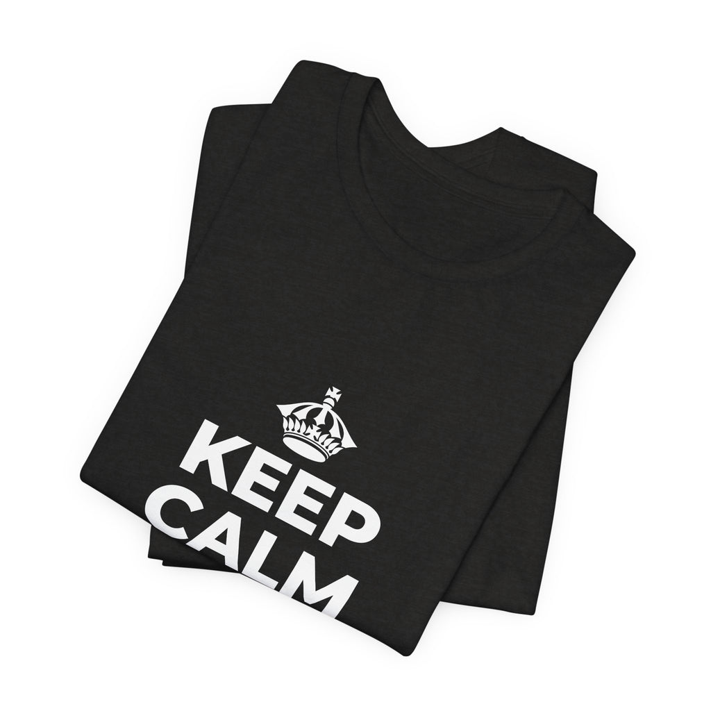KEEP CALM AND BREATHE T-Shirt (Soft Cream–Heather Mauve)