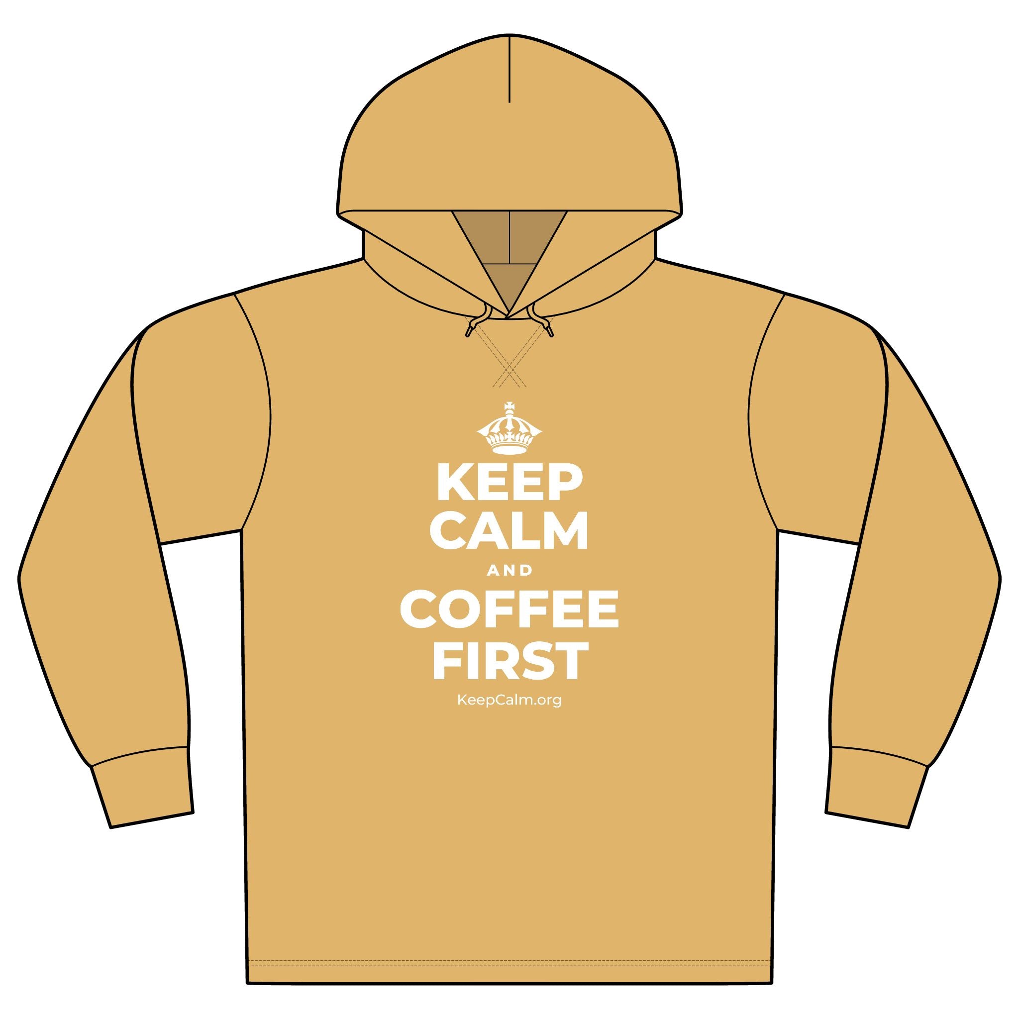 KEEP CALM AND COFFEE FIRST Organic Hoodie Tee