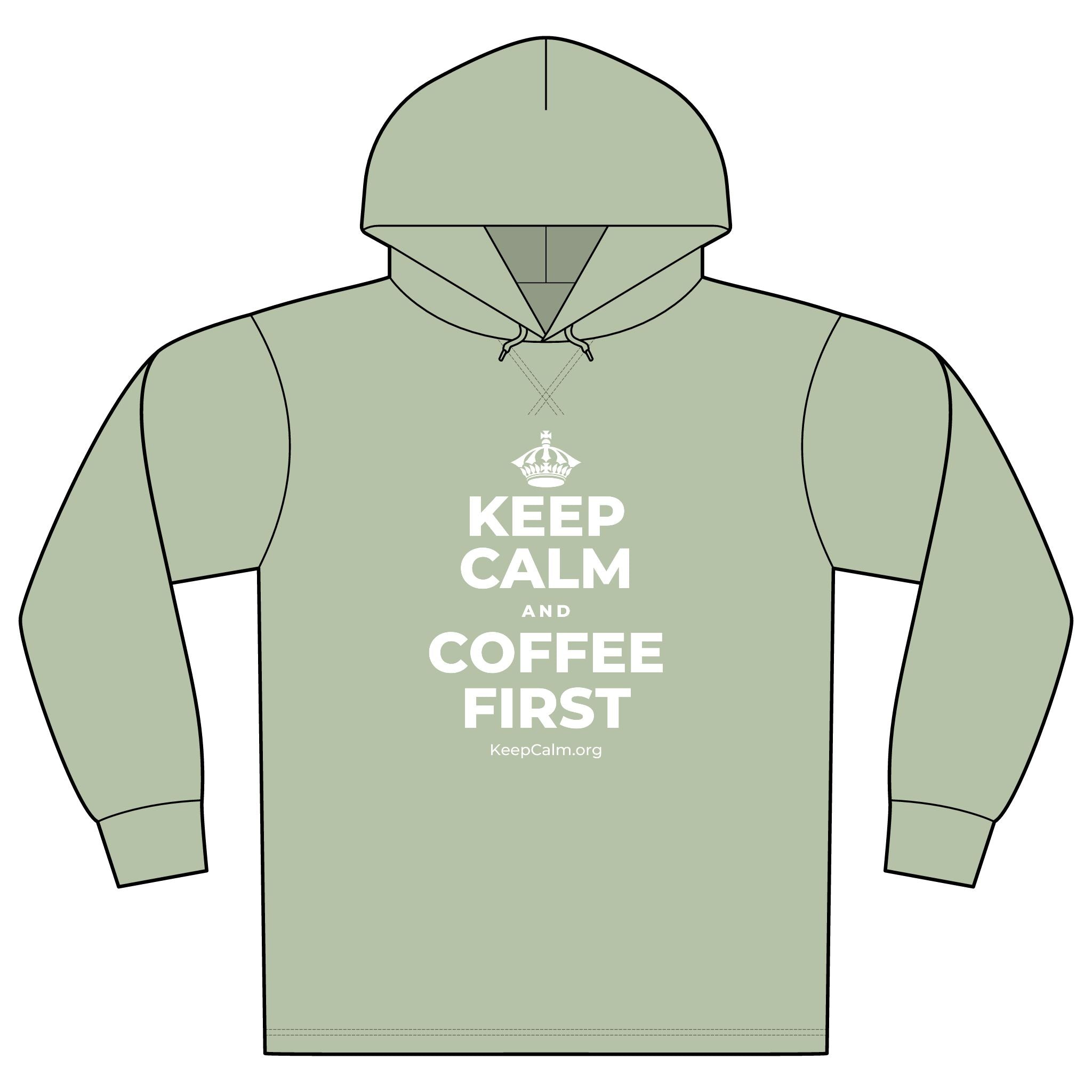 KEEP CALM AND COFFEE FIRST Organic Hoodie Tee