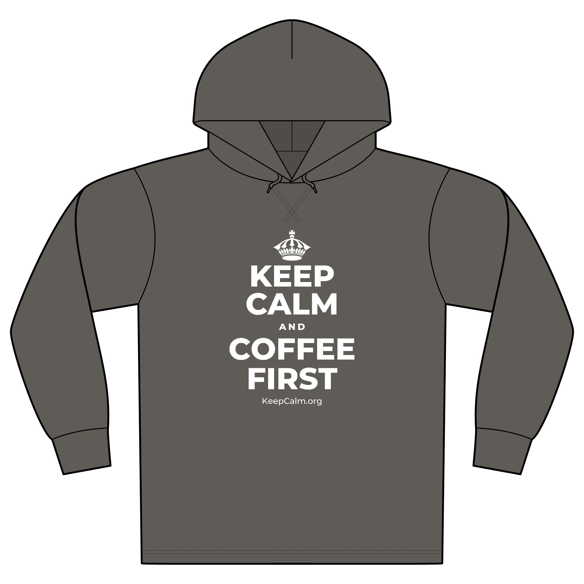 KEEP CALM AND COFFEE FIRST Organic Hoodie Tee