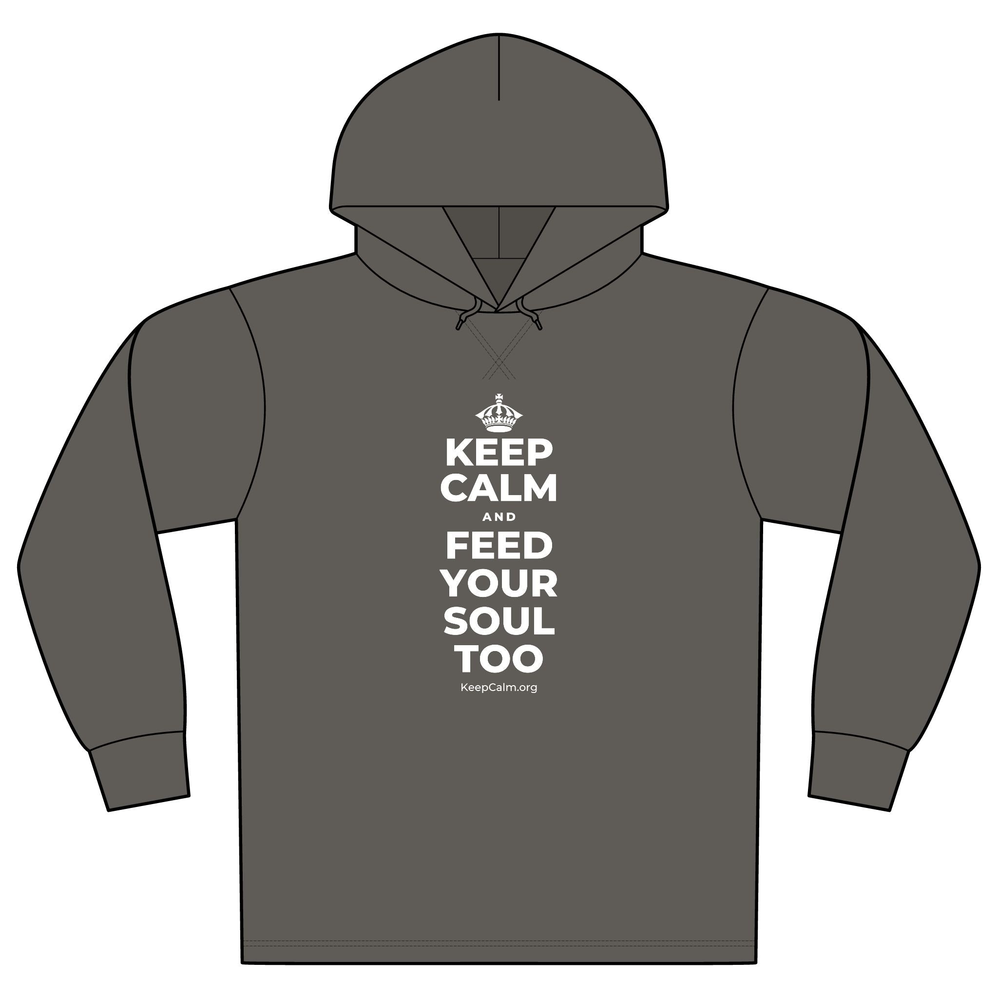 KEEP CALM AND FEED YOUR SOUL TOO Organic Hoodie Tee