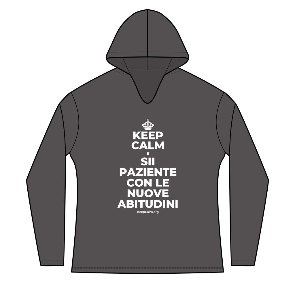 KEEP CALM E SII PAZIENTE CON LE NUOVE ABITUDINI Women's Long Sleeve Hoodie