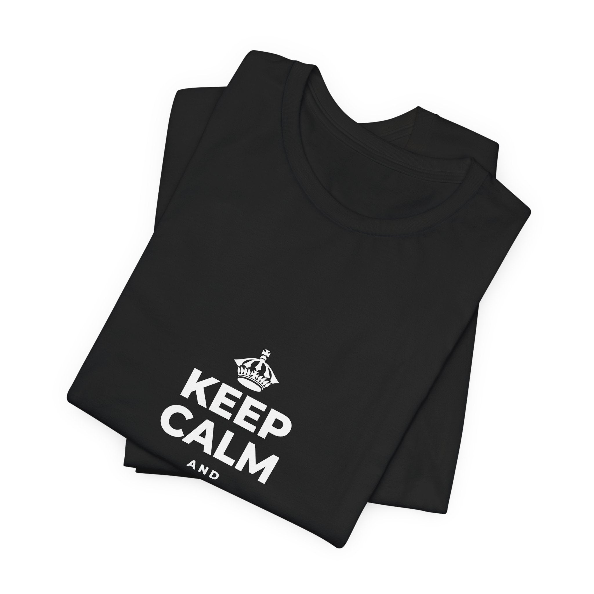 KEEP CALM AND STAY UNBOTHERED T-Shirt (White–Asphalt)