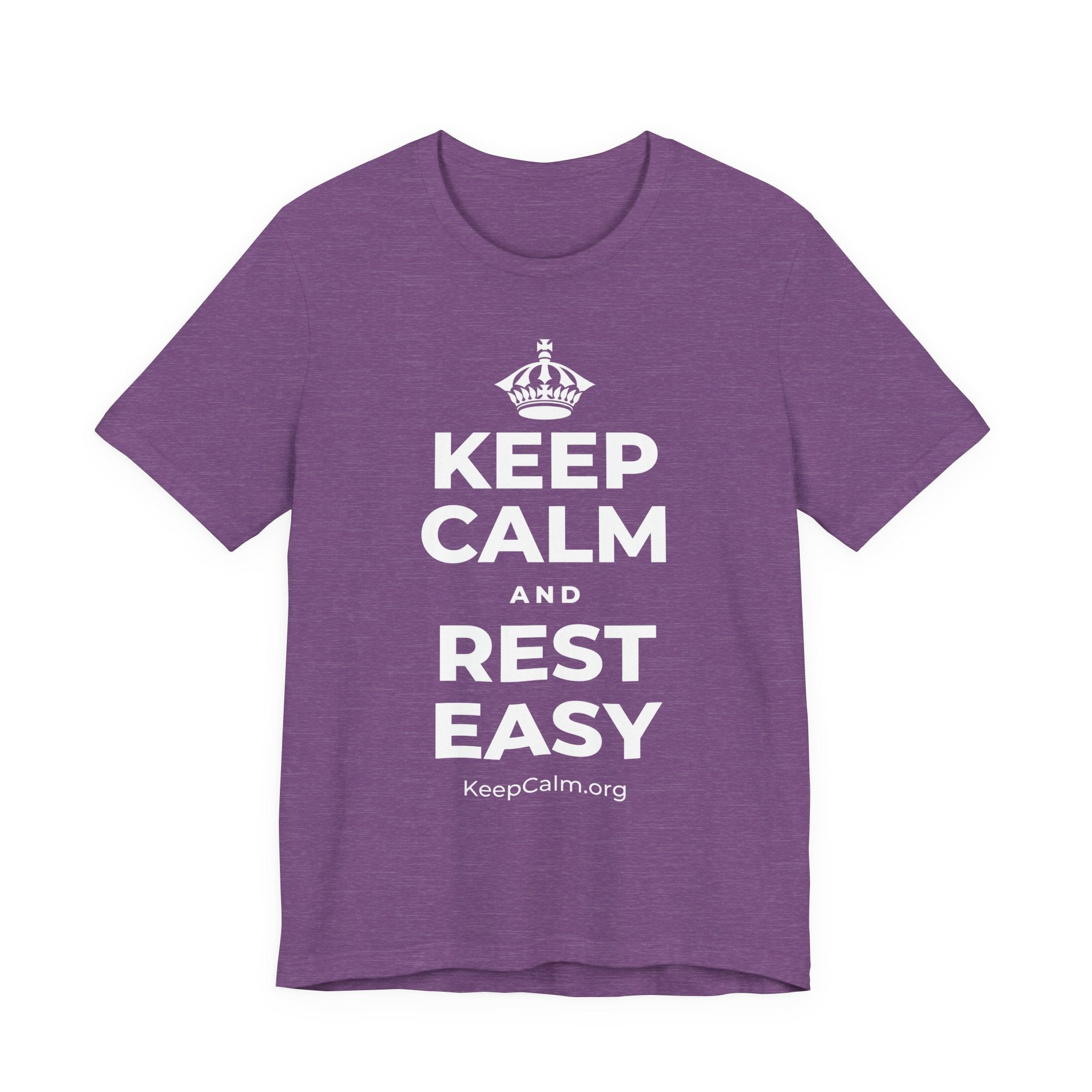 KEEP CALM AND REST EASY T-Shirt (Baby Blue–Silver)