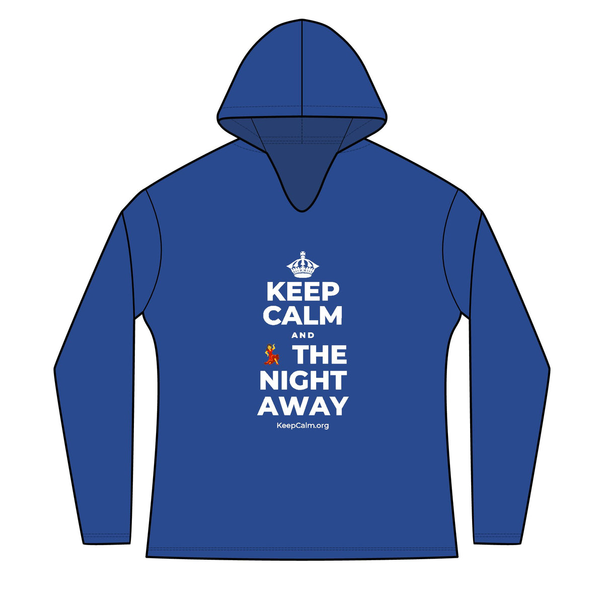KEEP CALM AND 💃 THE NIGHT AWAY Women's Long Sleeve Hoodie