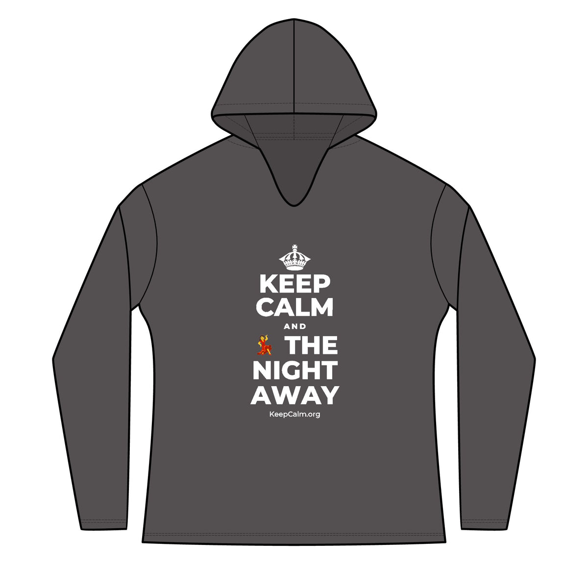 KEEP CALM AND 💃 THE NIGHT AWAY Women's Long Sleeve Hoodie