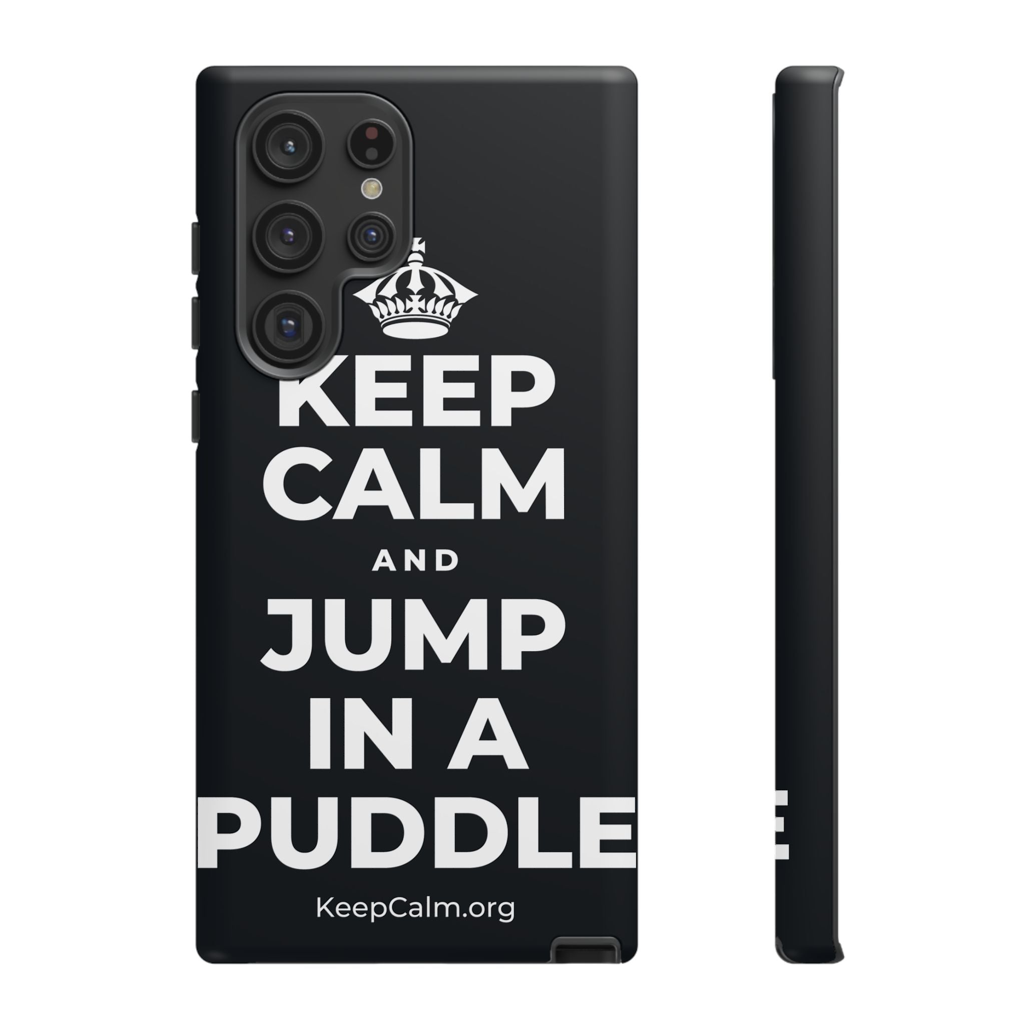 KEEP CALM AND JUMP IN A PUDDLE Phone Case (Dark)