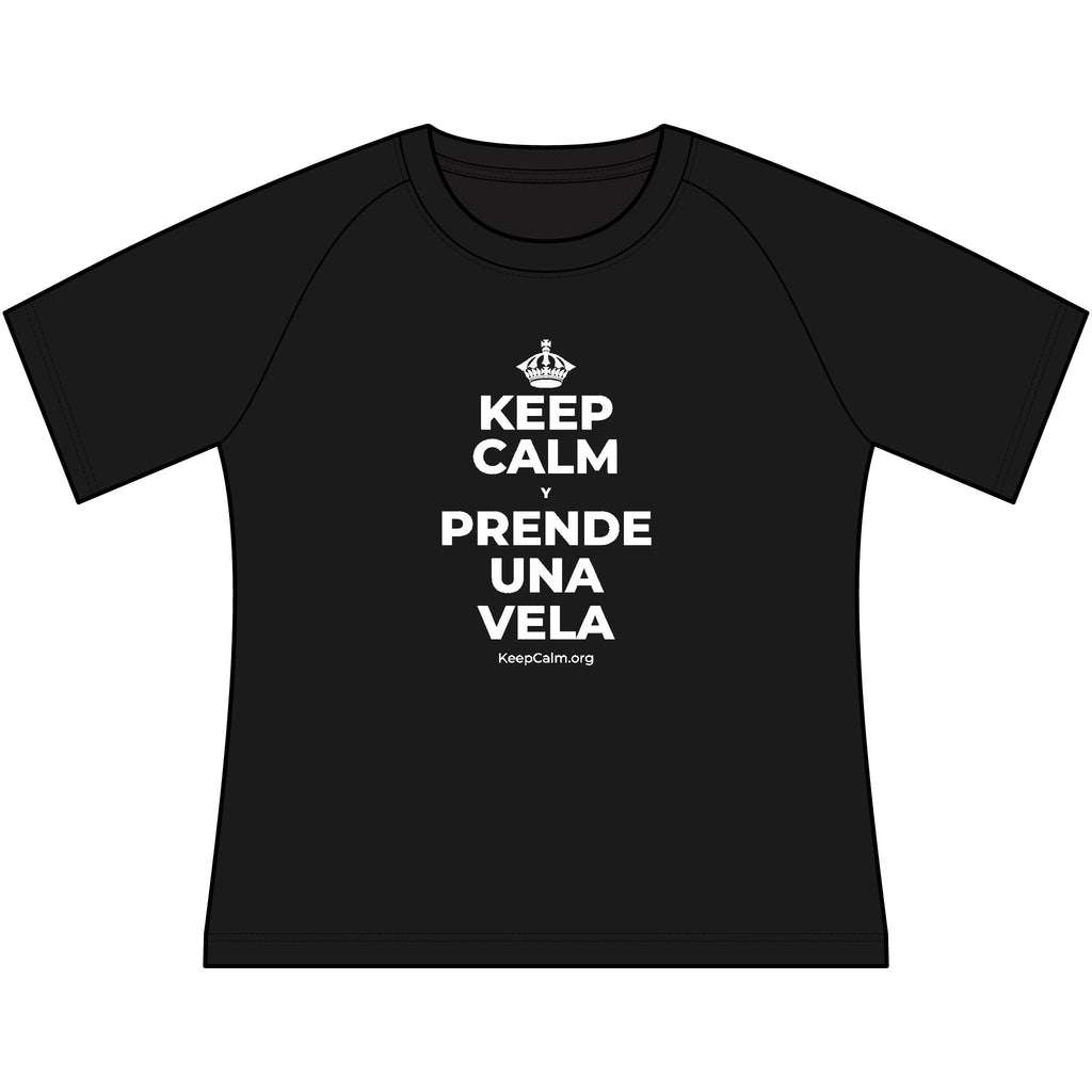 KEEP CALM Y PRENDE UNA VELA Women's Raglan Tee